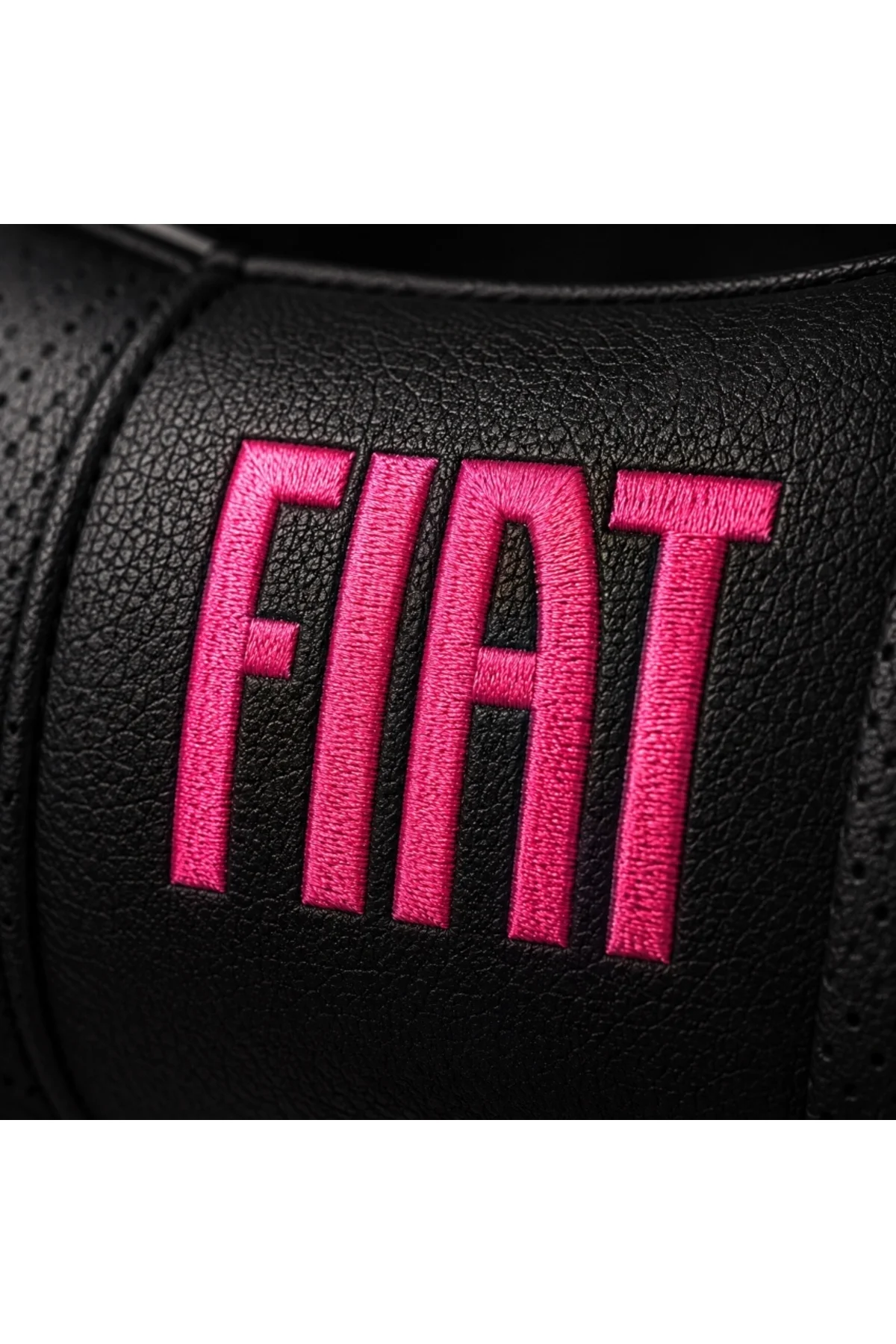 Fiat Pink Serisi 2’li Boyun Yastığı + 2’li Emniyet Kemer Pedi Seti Siyah Pembe Nakışlı - Görsel 2