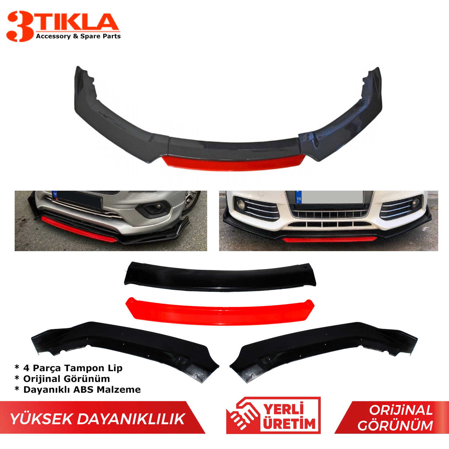 Fiat Punto Evo ABS Malzeme Süper Dayanıklılık 4 Parça Spor Tip Ta