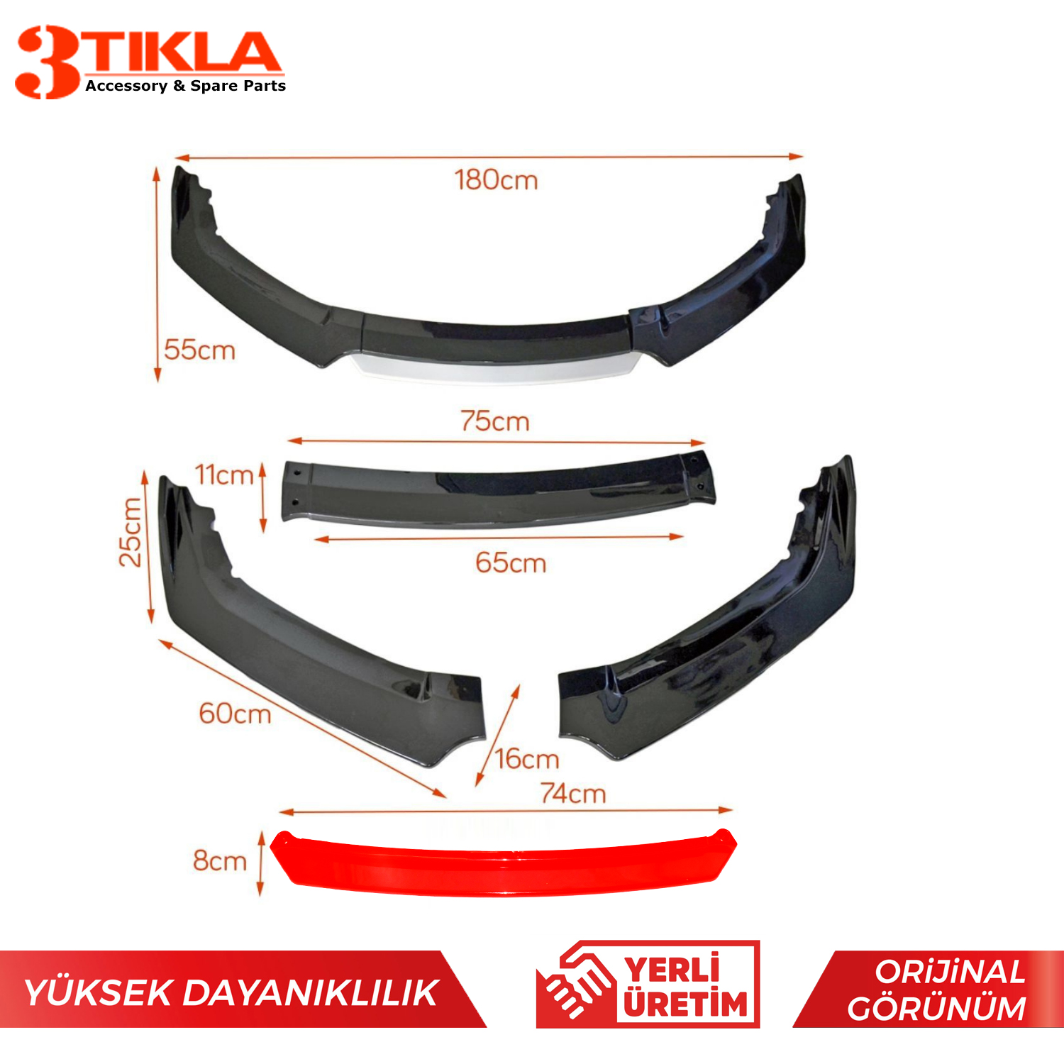 Fiat Punto Evo ABS Malzeme Süper Dayanıklılık 4 Parça Spor Tip Ta