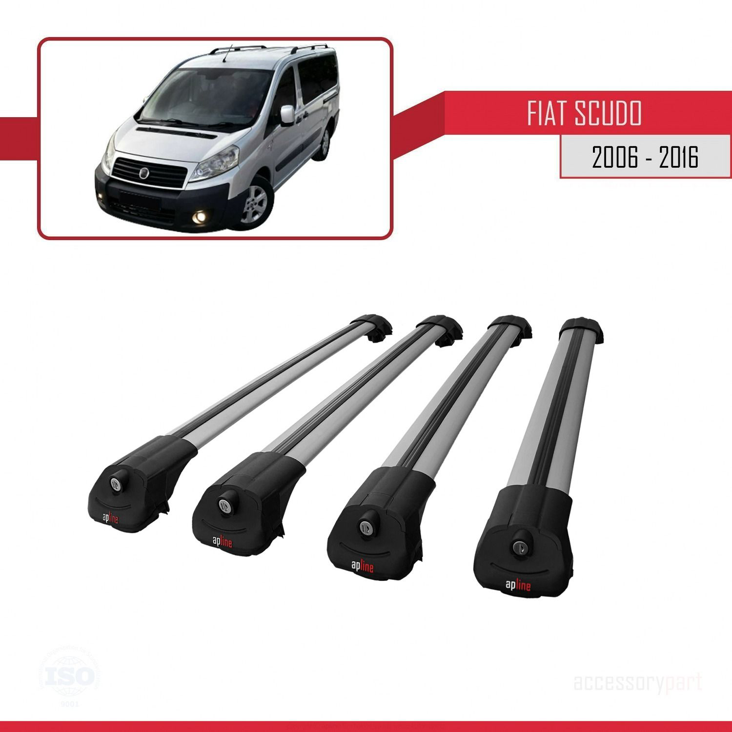 Fiat Scudo 2006-2016 Arası ile uyumlu ACE-1 Ara Atkı Tavan Barı G
