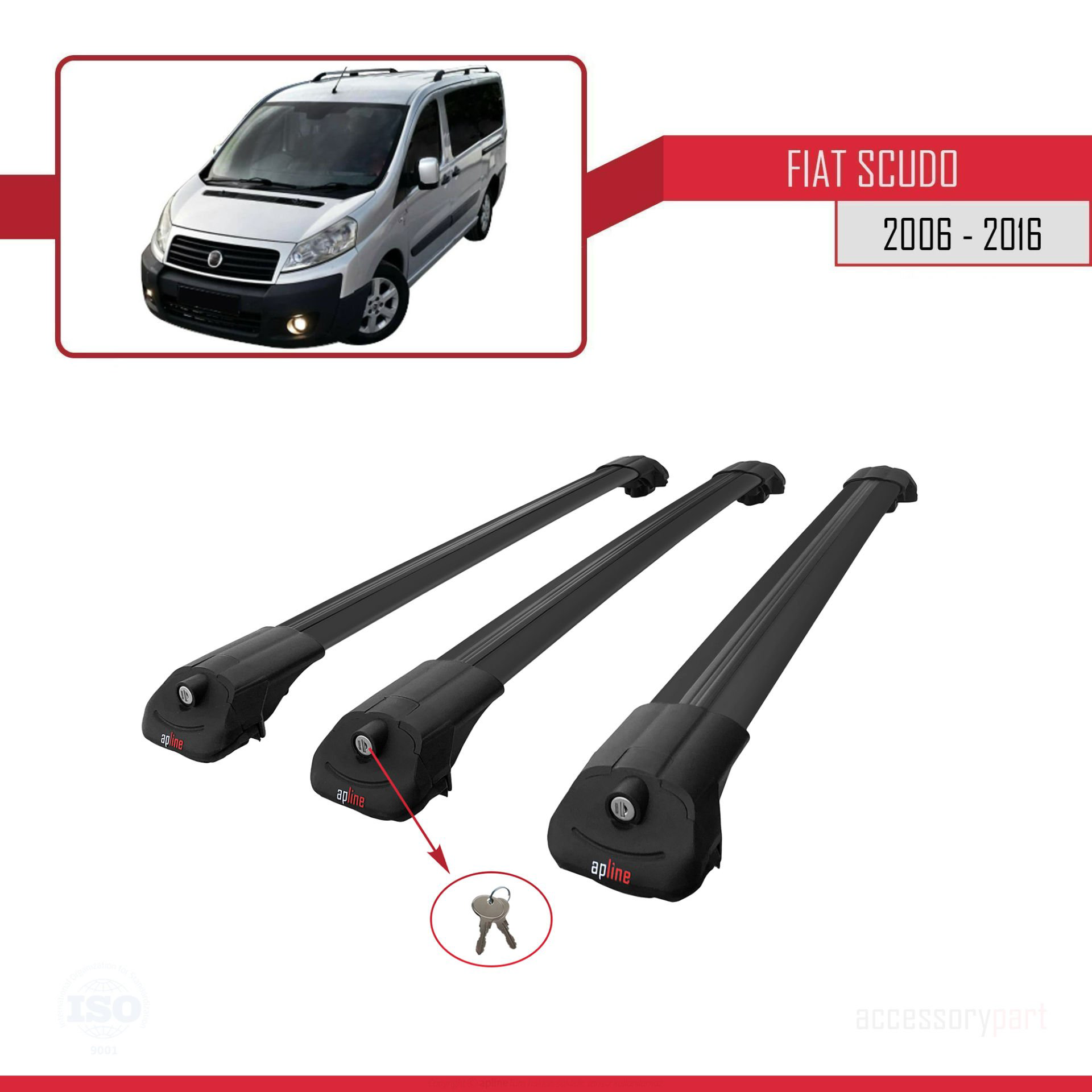 Fiat Scudo 2006-2016 Arası ile uyumlu ACE-1 Ara Atkı Tavan Barı S