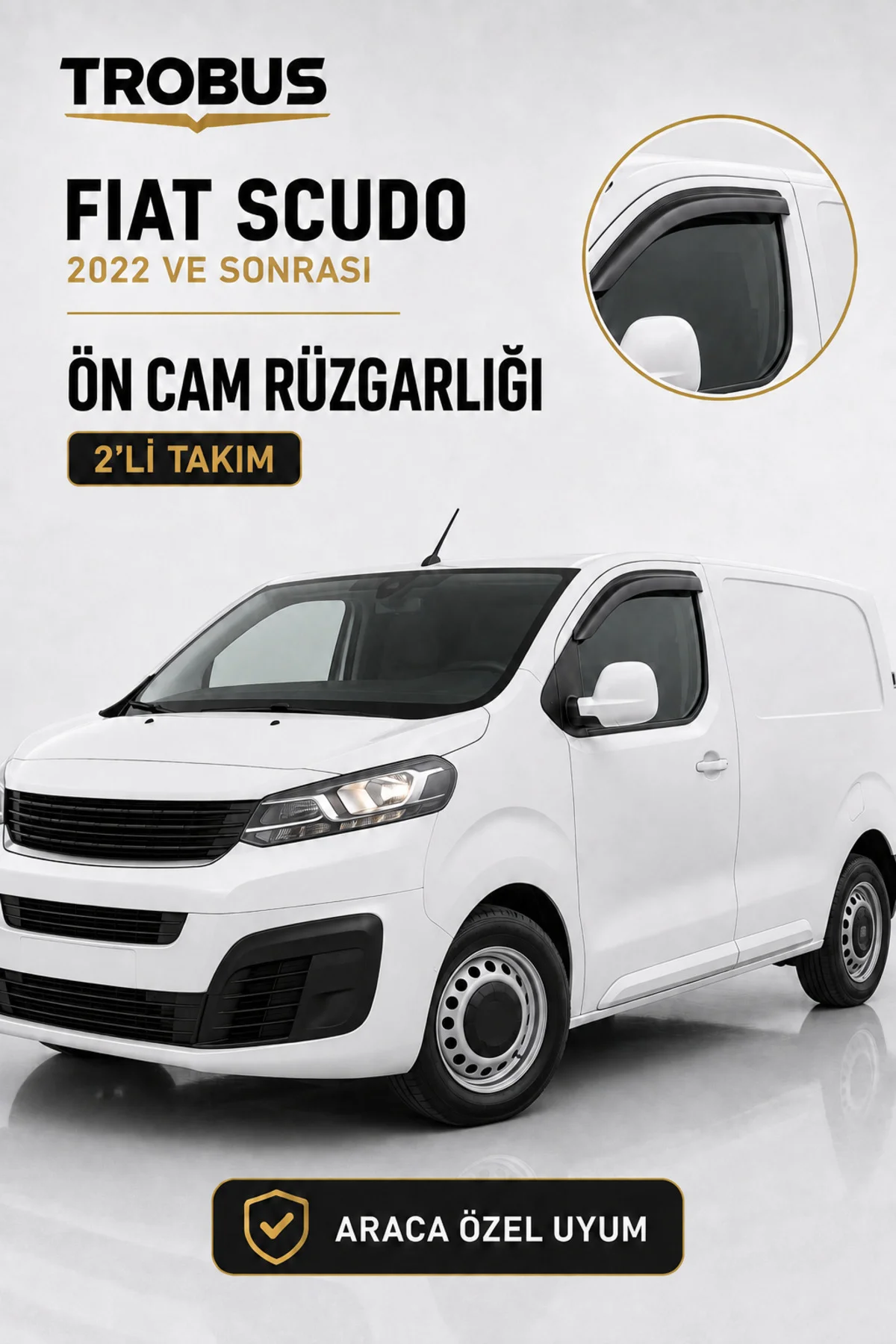 Fiat Scudo Panelvan / Ticari 2022 ve Sonrası Ön Cam Rüzgarlığı 2'li Takım Fiat Scudo Panelvan / Ticari 2022 ve Sonrası Ön Cam Rüzgarlığı 2'li Takım