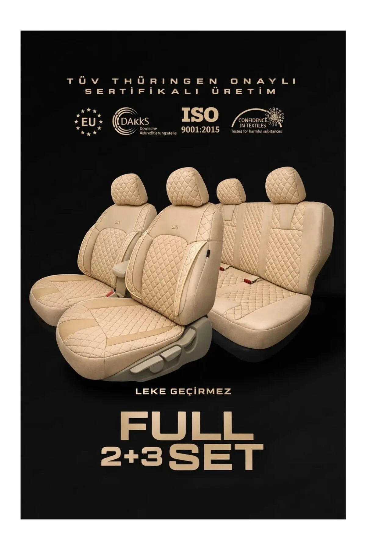 Fiat Sedici 2005-2014 Uyumlu Monaco Serisi Eviza 2+1 Ticari Bej Koltuk Kılıfı