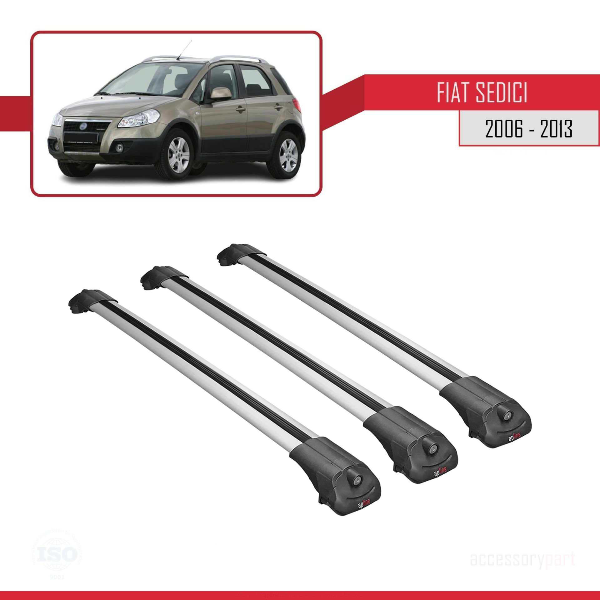 Fiat Sedici 2006-2013 Arası ile uyumlu ACE-1 Ara Atkı Tavan Barı 