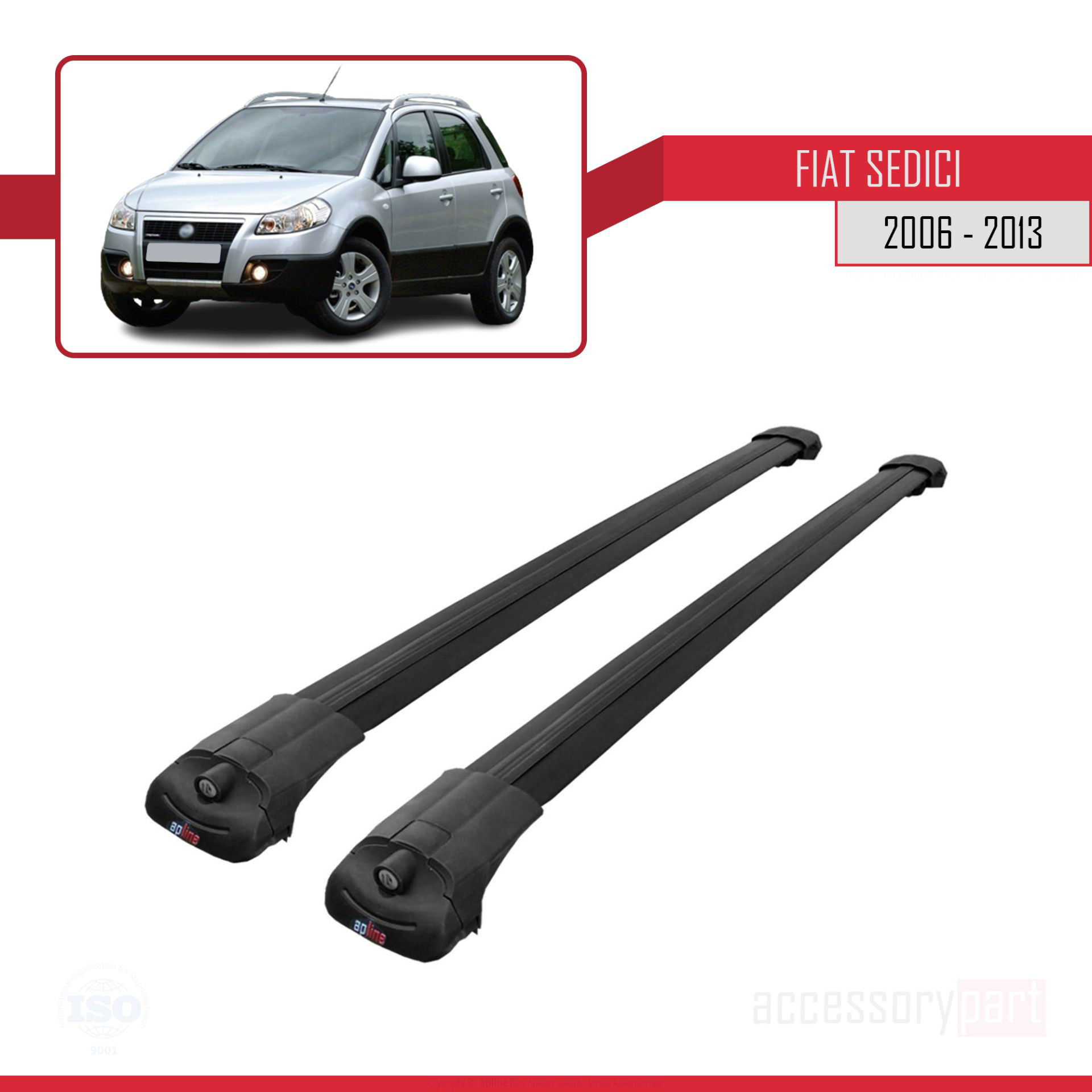 Fiat Sedici 2006-2013 Arası ile uyumlu ACE-1 Ara Atkı Tavan Barı 