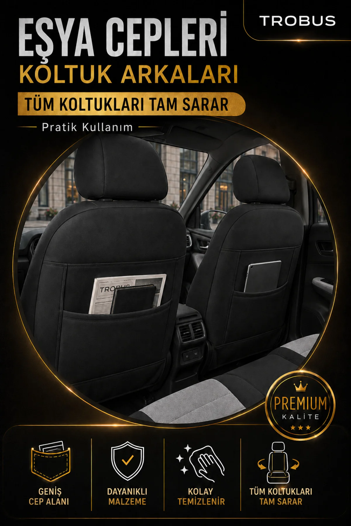 Fiat Stilo Oto Koltuk Kılıfı 2001 2002 2003 2004 2005 2006 Gri Başak Serisi Tay Tüyü 2+1 Ticari