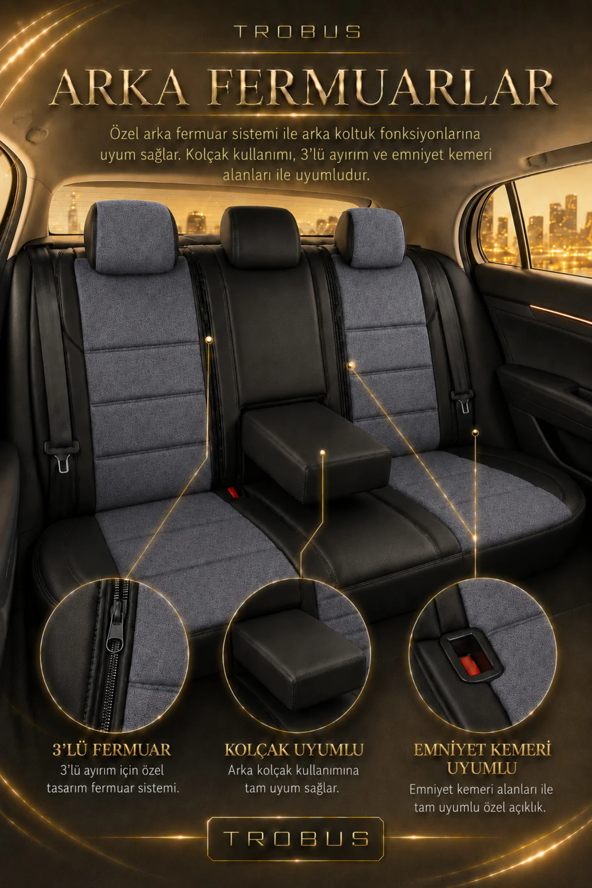 Fiat Tempra Uyumlu Lion Serisi Tay Tüyü Füme Siyah Premium Koltuk Kılıfı Fiyatı, Yorumları ve Özellikleri