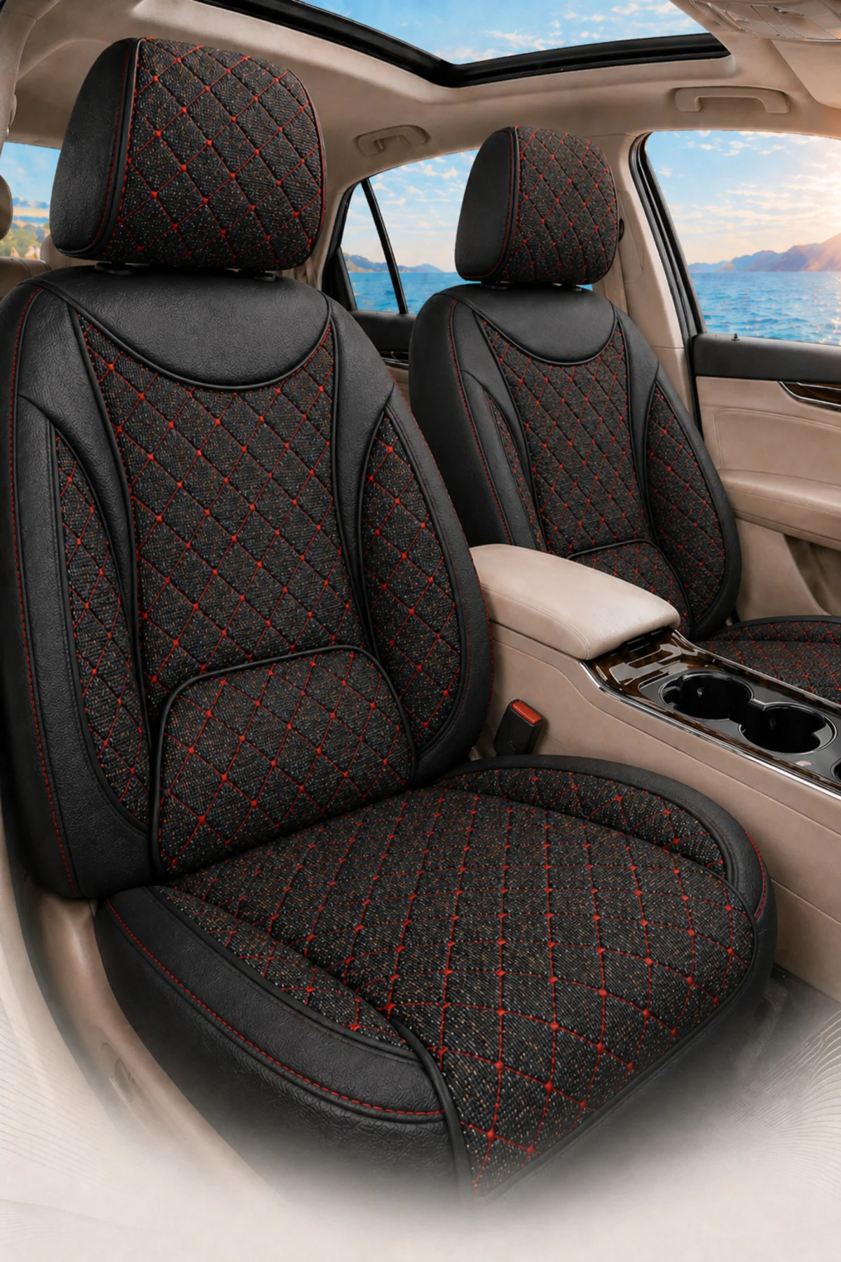 Fiat Tipo 1990-2000 Uyumlu SoftCotton Serisi Pamuklu Oto Koltuk Kılıfı Kırmızı Fiyatı, Yorumları ve Özellikleri