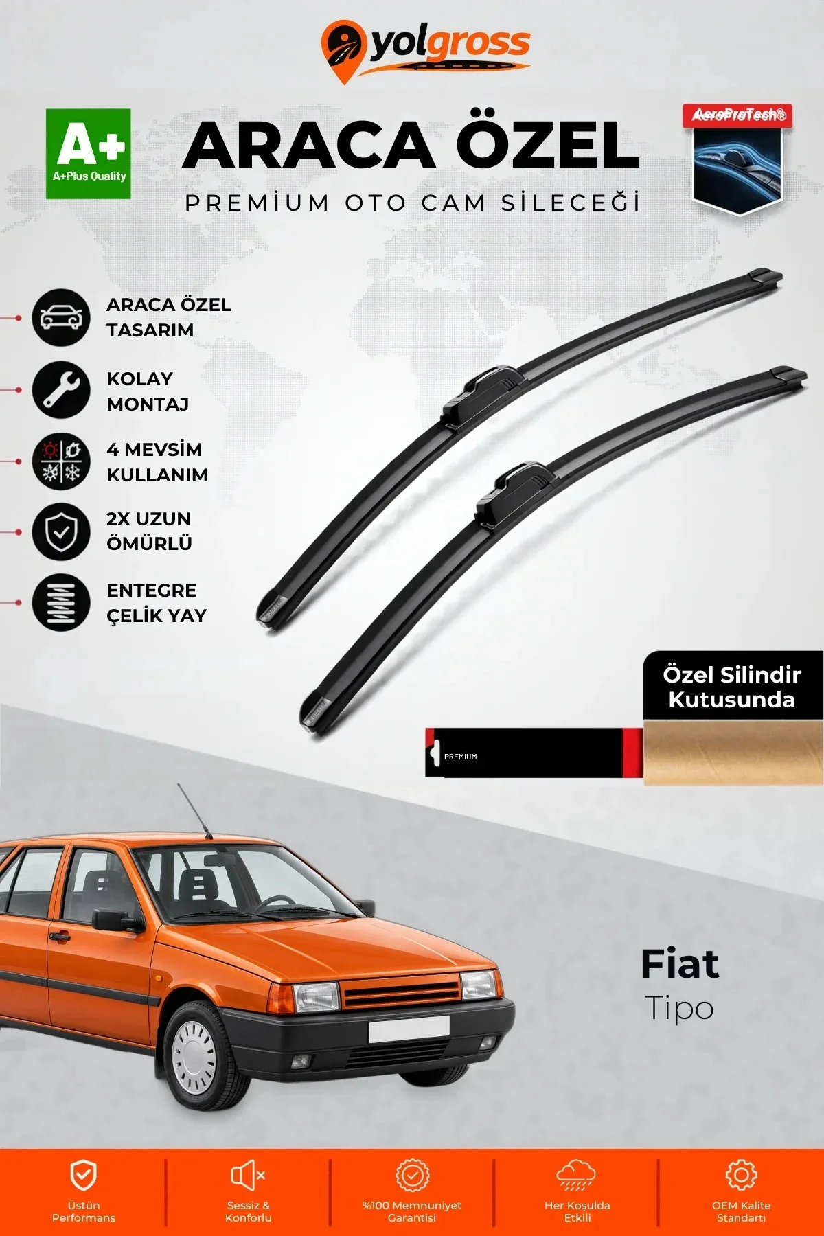 Fiat Tipo Ön Cam Silecek Seti 1987-1995 Premium Araca Özel 48-48 Cm A+ Kalite Fiat Tipo Ön Cam Silecek Seti 1987-1995 Premium Araca Özel 48-48 Cm A+ Kalite