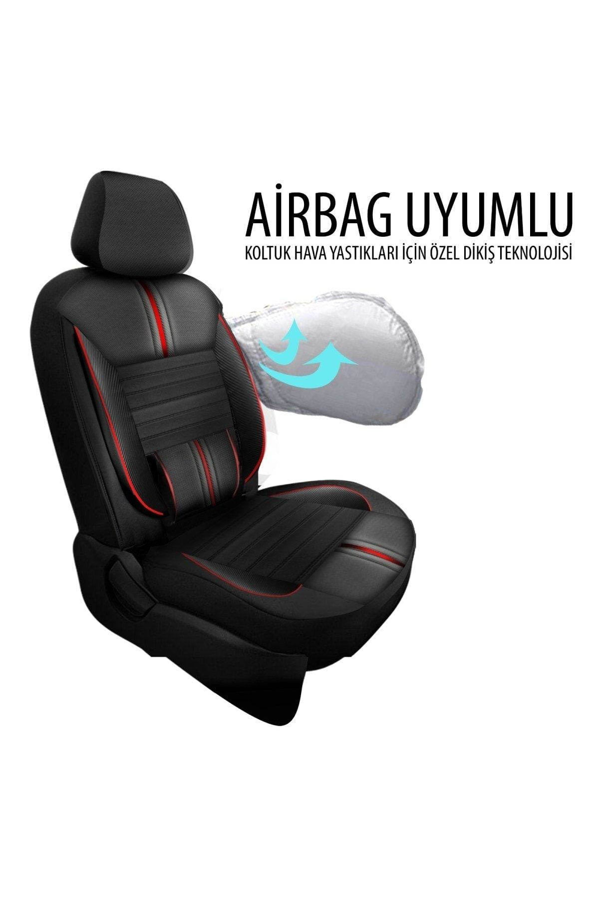 Fiat Tipo Uyumlu Koltuk Kılıfı Titan Serisi Deri - Kırmızı