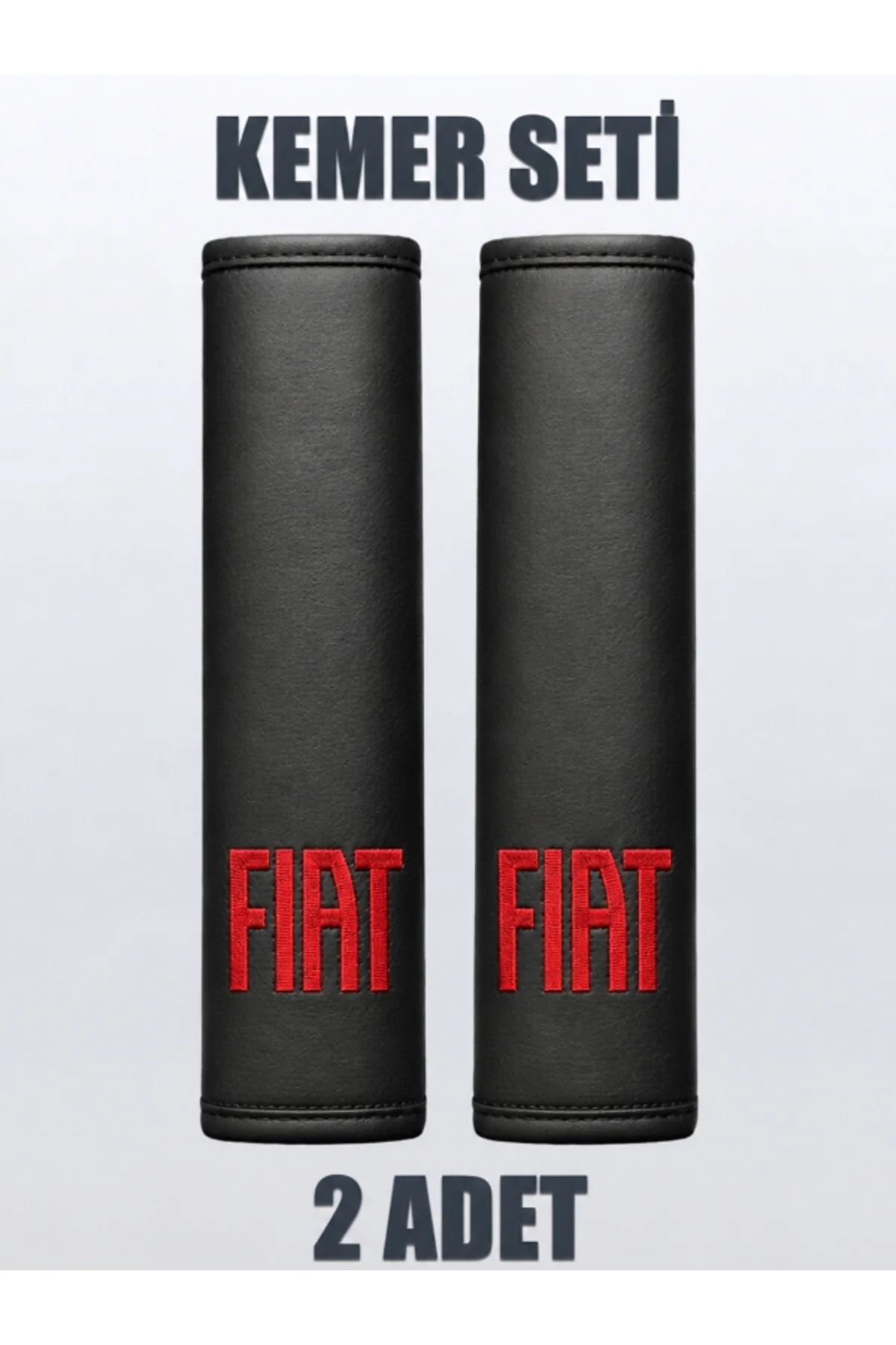 Fiat Yeni Logo Boyun Yastık Ve Kemer Seti Kırmızı - Görsel 2