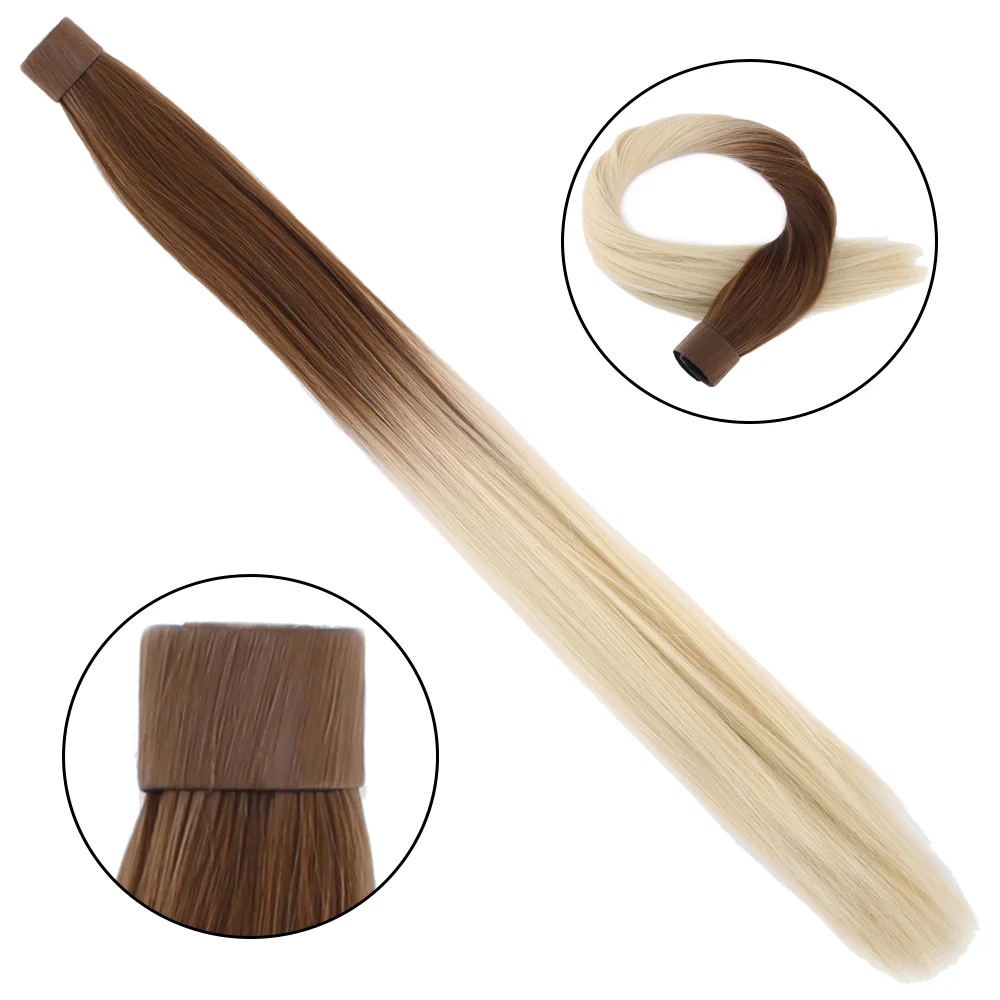 Fiber Sen Sihirli At Kuyruğu / Açık Kumral / Platin Ombreli