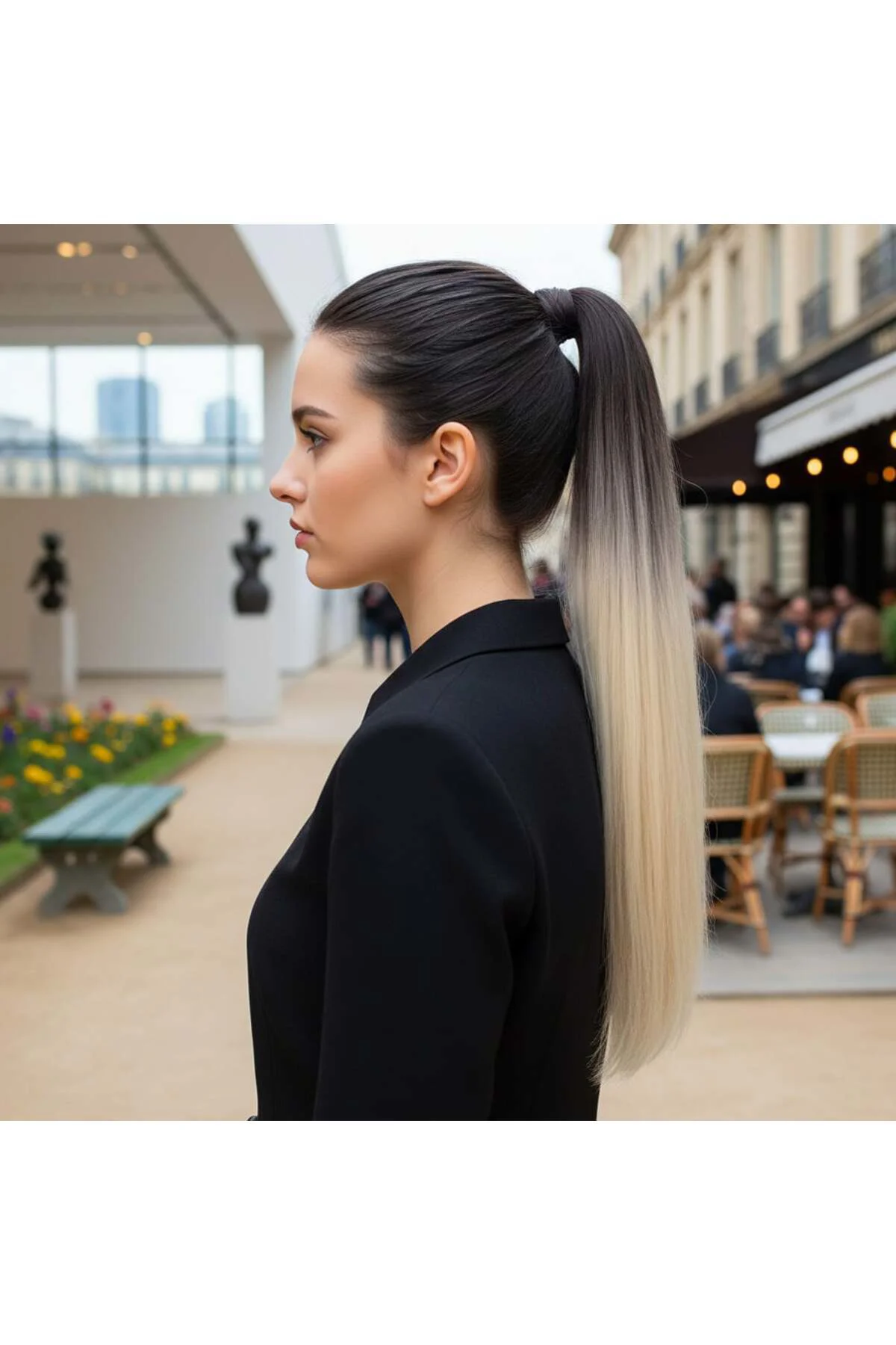 Fiber Sentetik Sihirli At Kuyruğu / Koyu Kumral / Dore Sarı Ombre