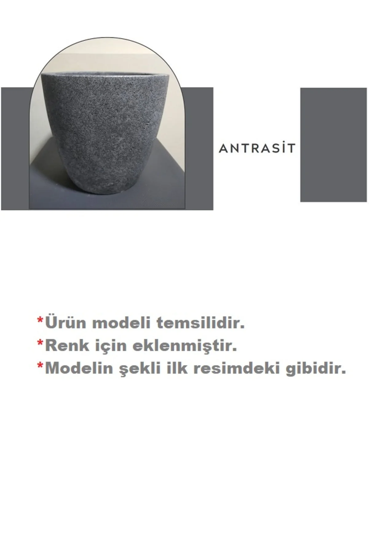 Fiber Stone (Hafif Beton) Saksı / MODEL : BONSAİ