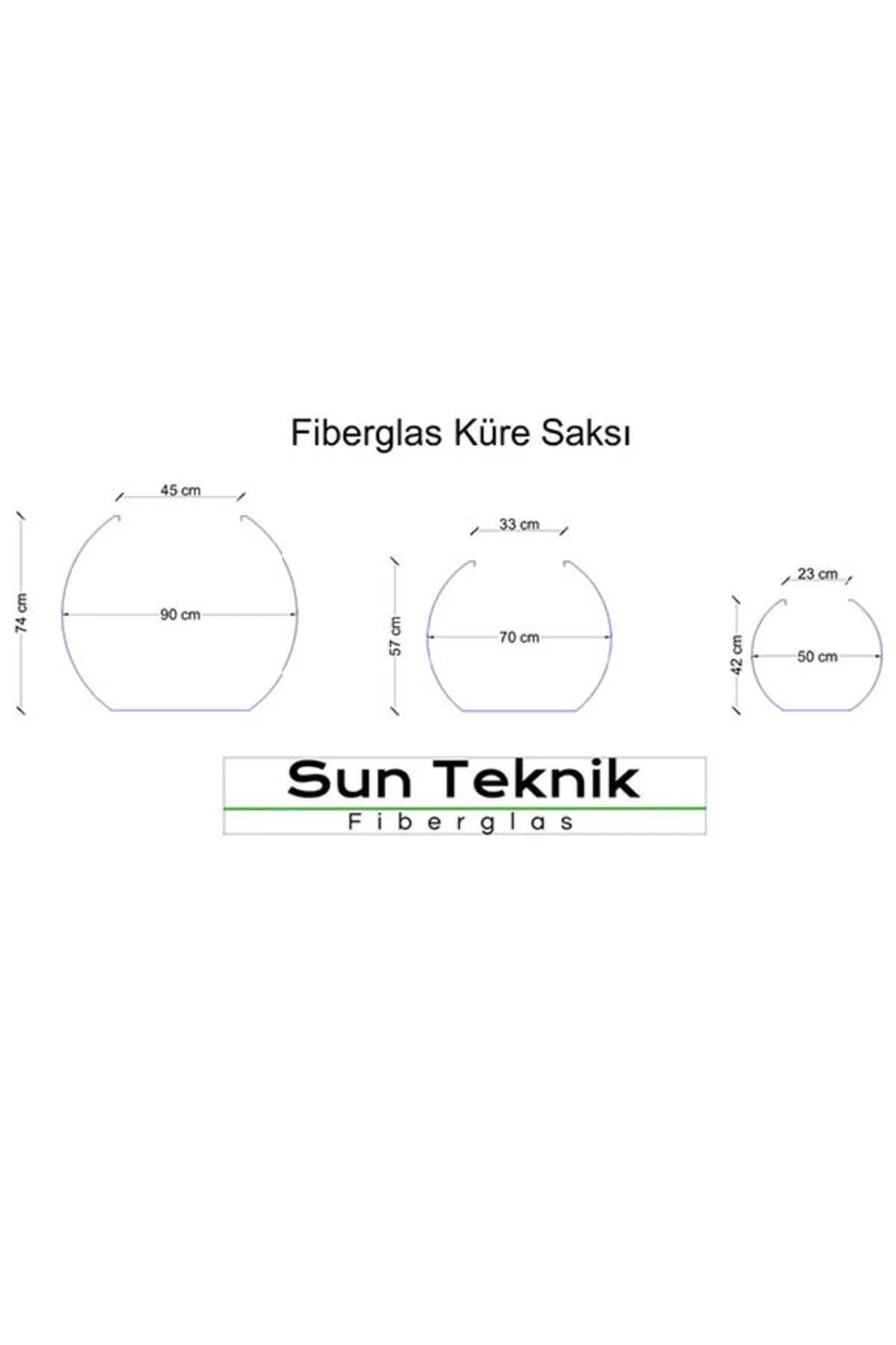 Fiberglas 90 Çap Küre Fiber Saksı Siyah Fiberglas 90 Çap Küre Fiber Saksı Siyah - Görsel 5