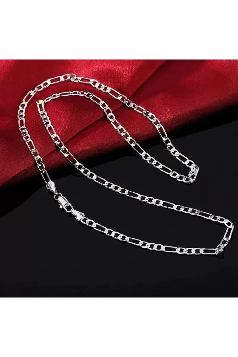 Figaro Gümüş Kaplama Kolye | 925 Ayar Unisex Zincir Fiyatı, Yorumları ve Özellikleri