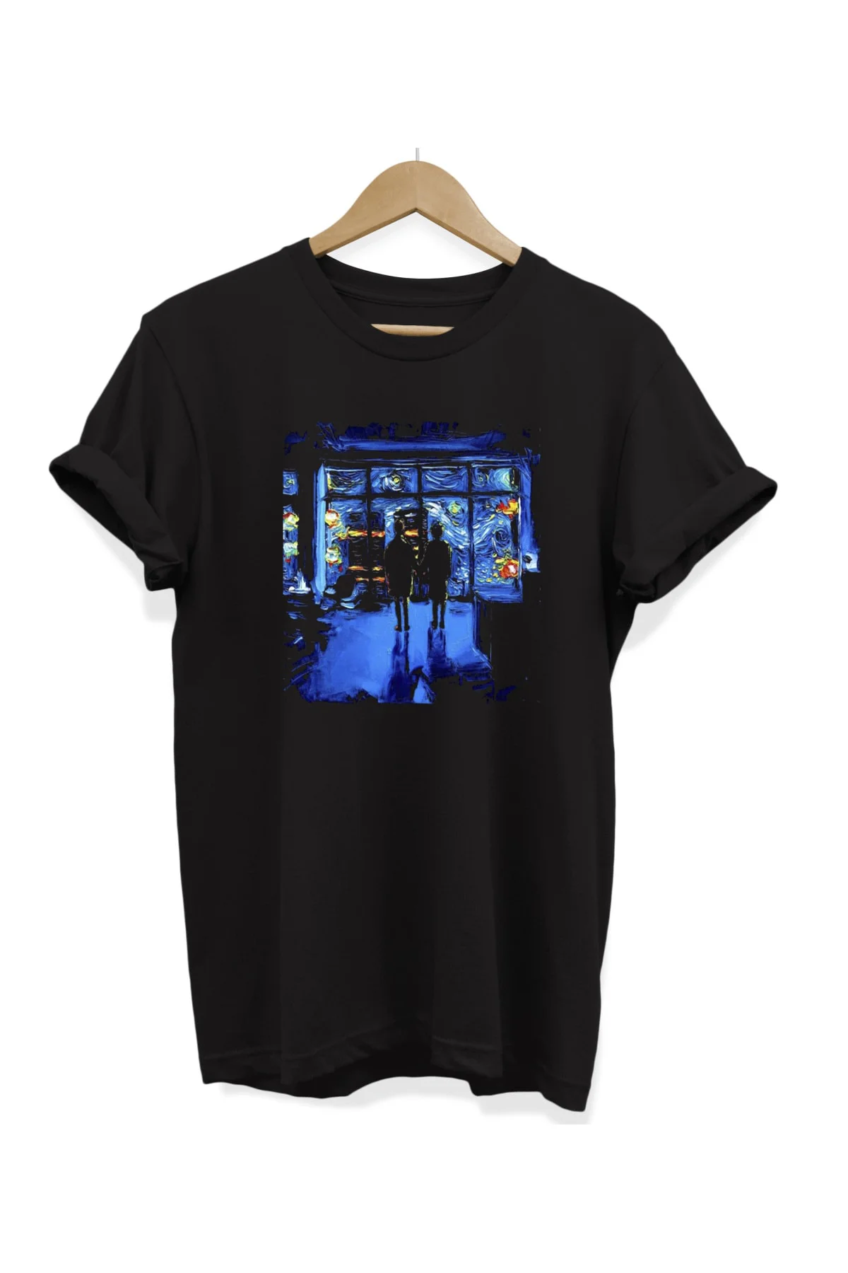 Fight Club Van Gogh Baskılı %100 Pamuk Büyük Beden Tişört
