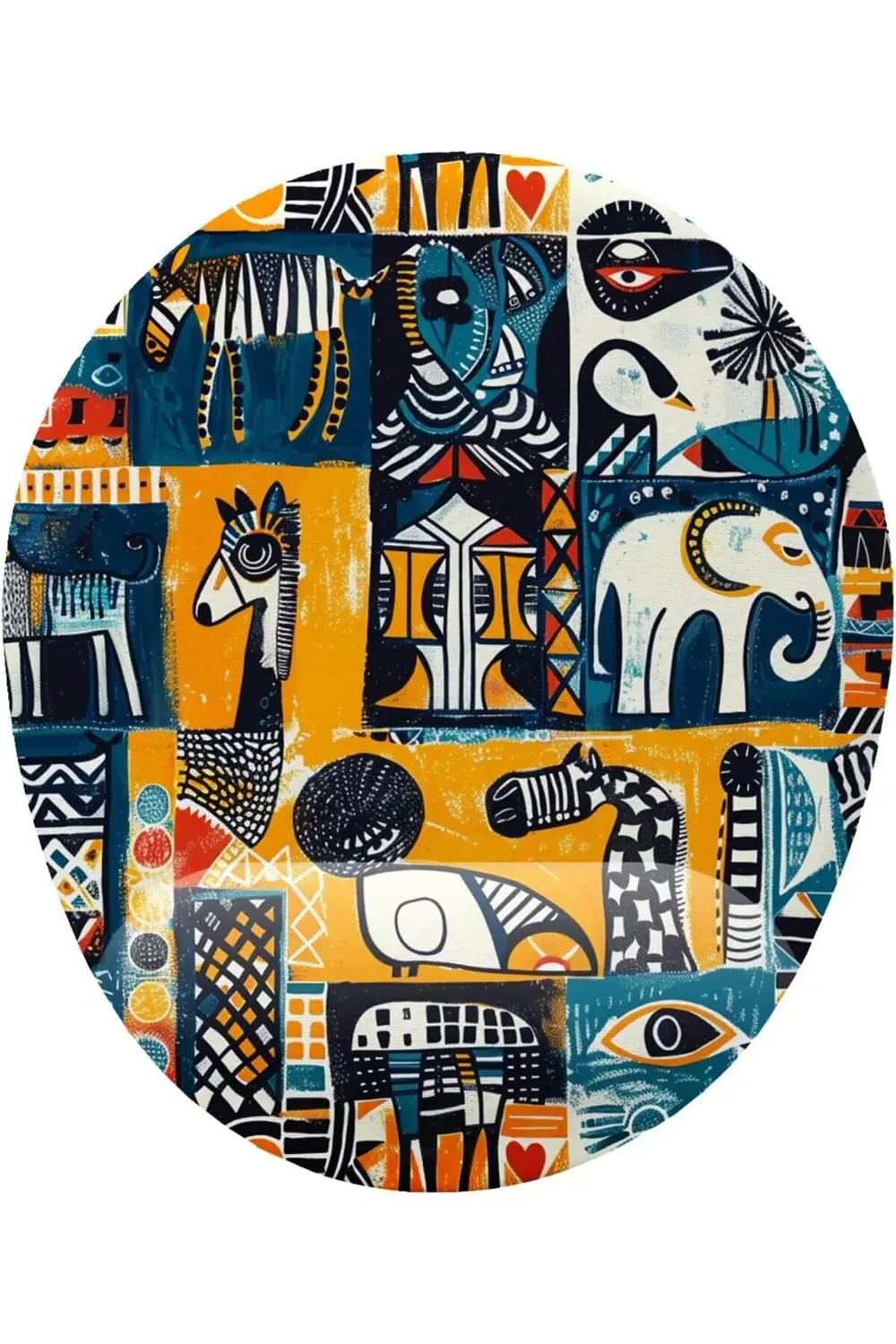 fikirler Afrika Desenli Bilek Destekli Mouse Pad 1175735