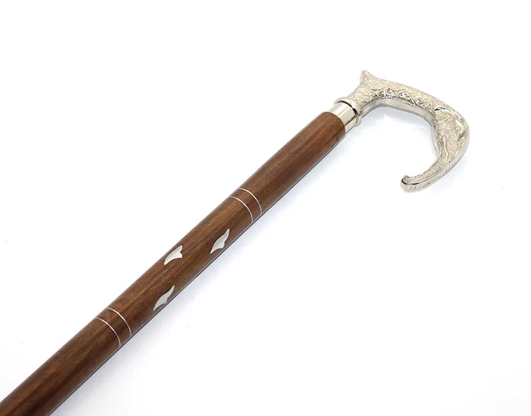 Fil Başlıklı Pirinç Baston Şık ve Sağlam Destek