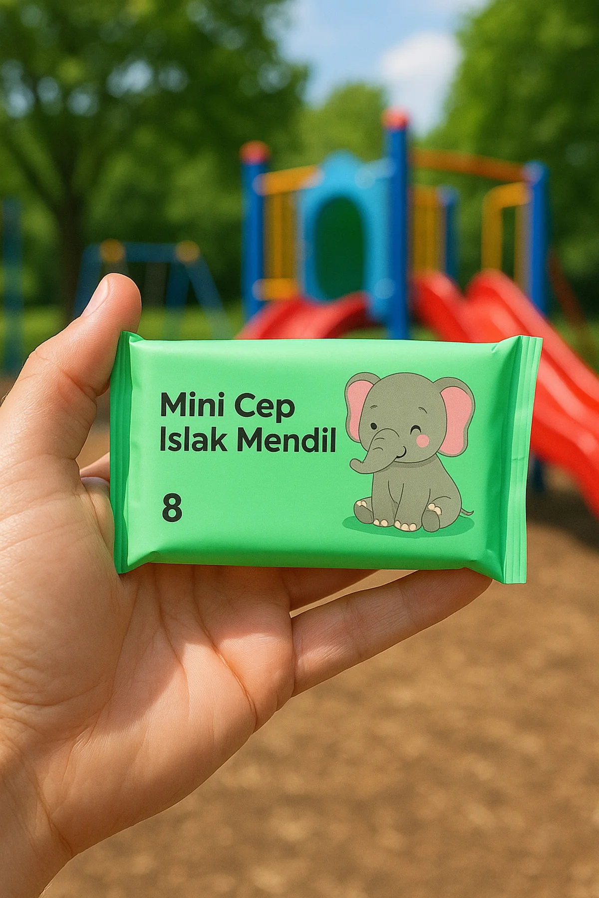 Fil Desenli Mini Islak Mendil 4 Adet • 8'li Cep Boy • Çocuklar İçin 🐘✨ Fil Desenli Mini Islak Mendil 4 Adet • 8'li Cep Boy • Çocuklar İçin 🐘✨