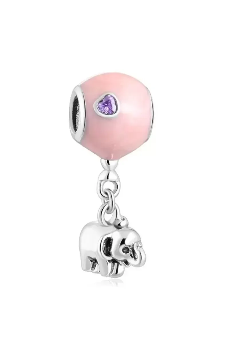 Fil ve Mavi Balon Charm - Gümüş Bileklik Pembe Zirkon Taşlı Fiyatı, Yorumları ve Özellikleri