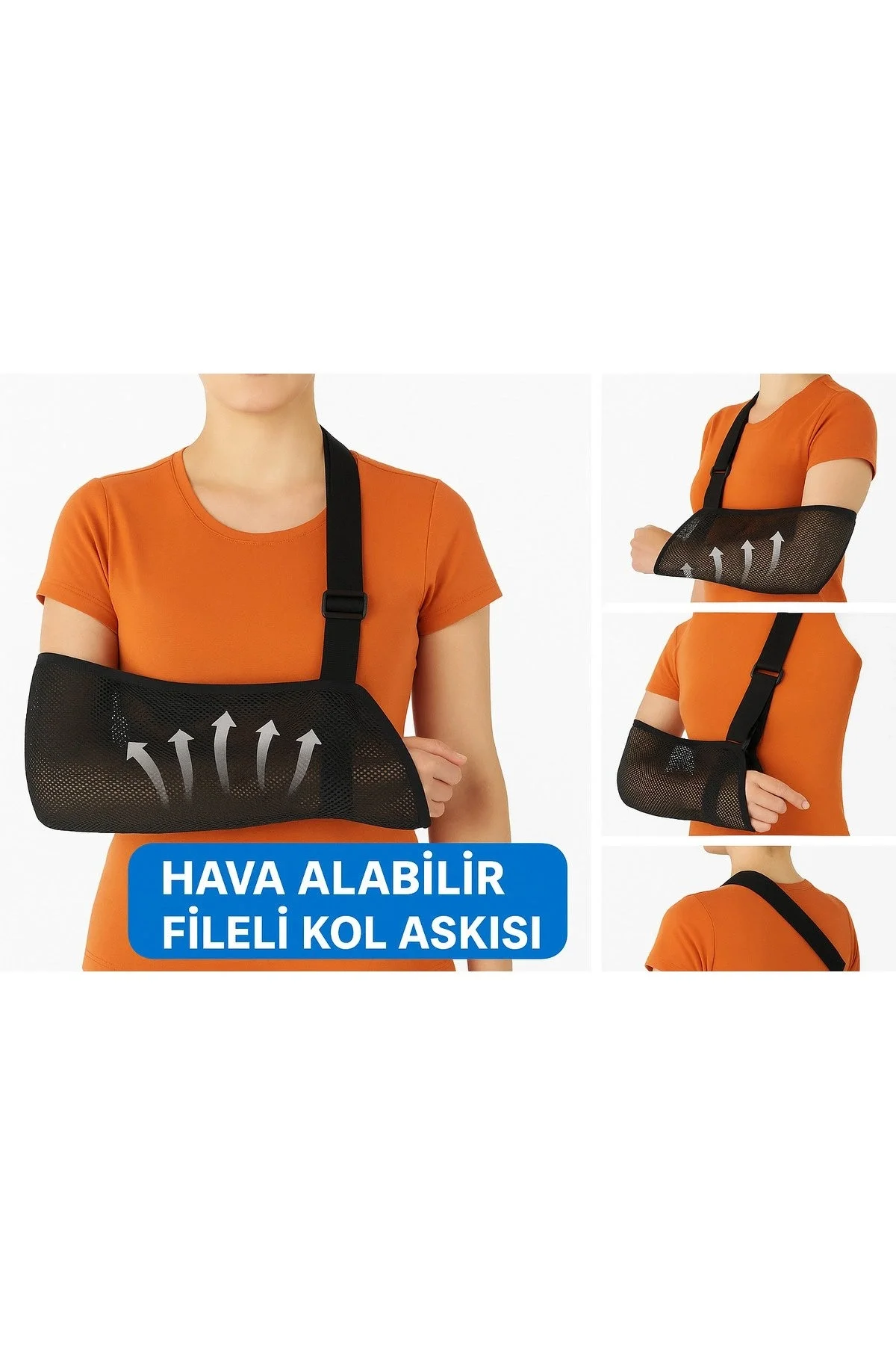 Fileli Hava Alan Ortopedik Kol Askısı Ayarlanabilir Kol Sabitleyici Destek Aparatı