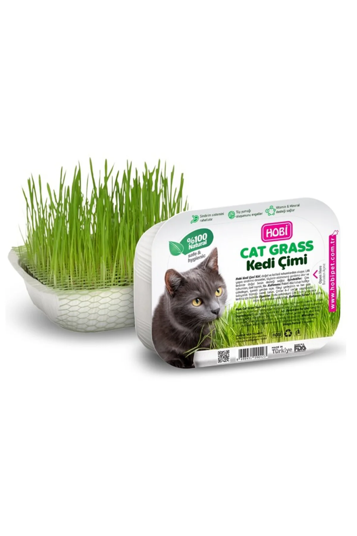 Fileli Kedi Çimi Cat Grass Ekonomik - Sindirim Dostu ve Eğlenceli