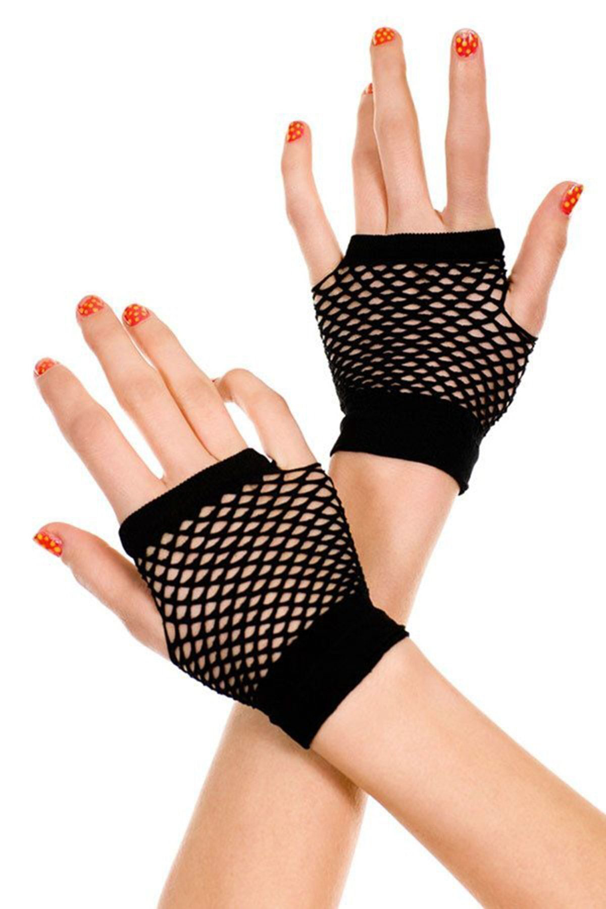 Fileli Siyah Kısa Eldiven