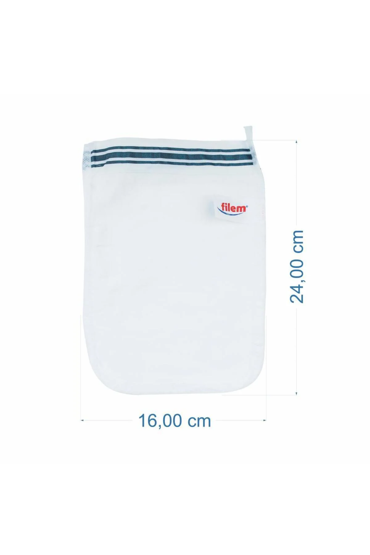 Filem Beyaz Şerit Baskılı 5 Adet Peeling Hamam Banyo Kesesi 16x24