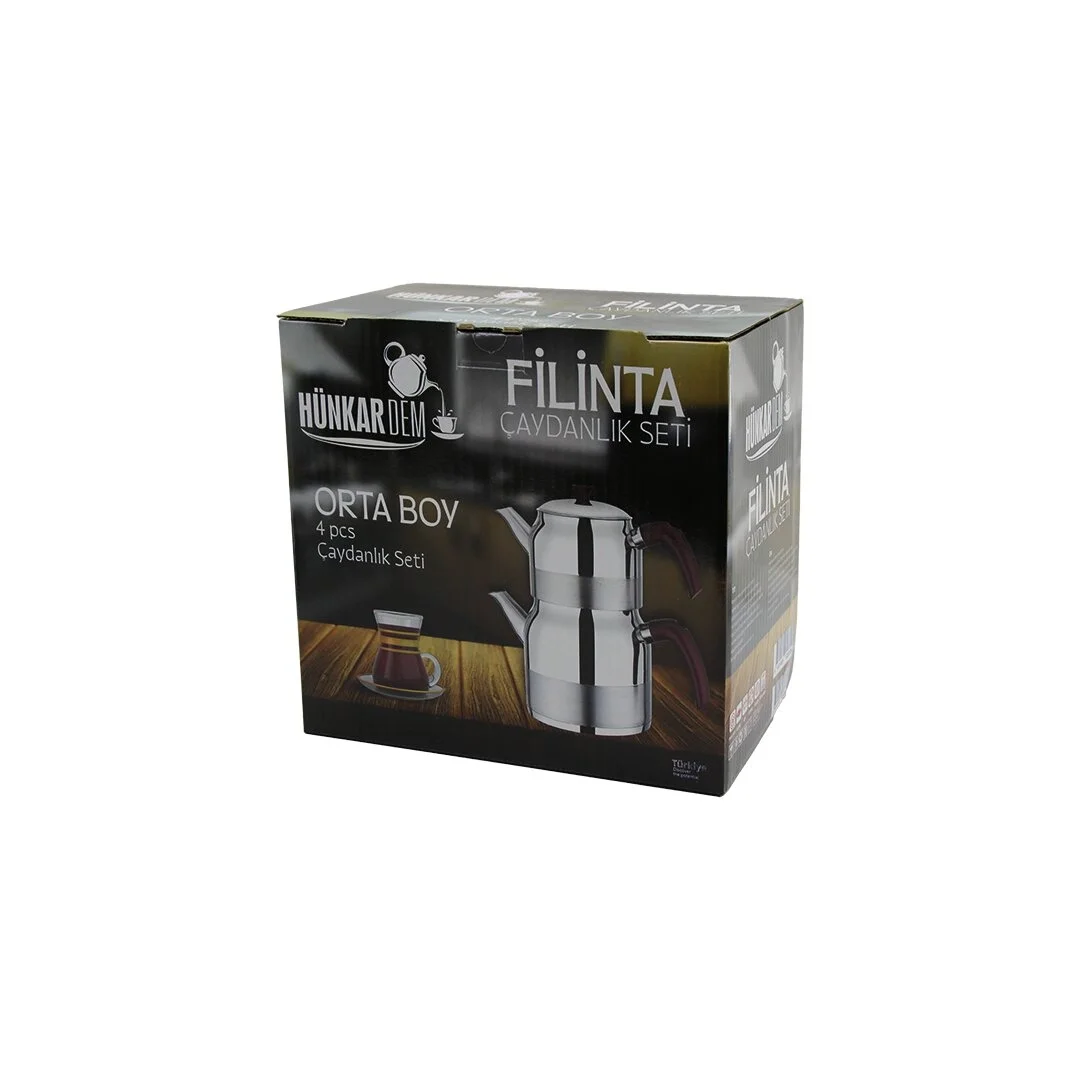 Filinta Orta Boy Çelik Çaydanlık Seti Çift Kapaklı Renkli Bakalit Kulp Üst Demlik: 1.25lt - Alt Suluk: 2.25lt Kendinden Süzgeçli Bx40 Fiyatı, Yorumları ve Özellikleri