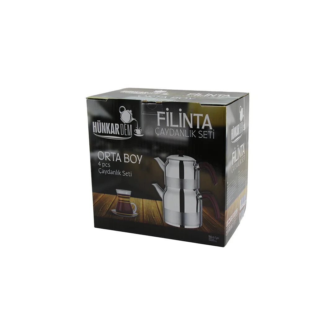 Filinta Orta Boy Çelik Çaydanlık Seti Çift Kapaklı Renkli Bakalit Kulp Üst Demlik: 1.25LT - Alt Suluk: 2.25LT Kendinden Süzgeçli Filinta Orta Boy Çelik Çaydanlık Seti Çift Kapaklı Renkli Bakalit Kulp Üst Demlik: 1.25LT - Alt Suluk: 2.25LT Kendinden Süzgeçli