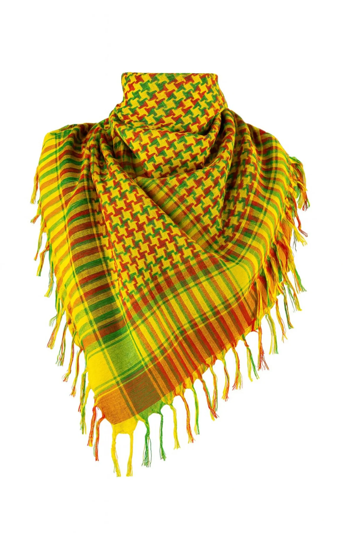 Filistin Kefiyesi 100 Cm Kare Kefiye Filistin Puşisi, Unisex Puşi sarı çok renkli