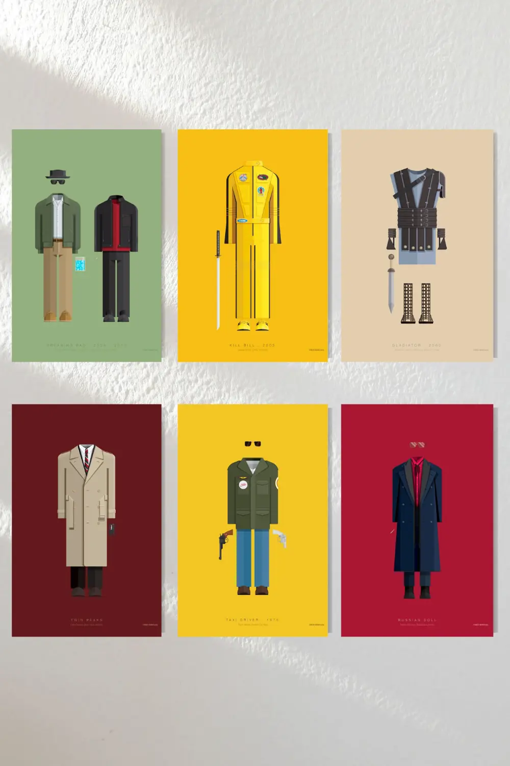 "Film Kostüm Serileri" Ahşap Poster Altılı Set 20*30 cm