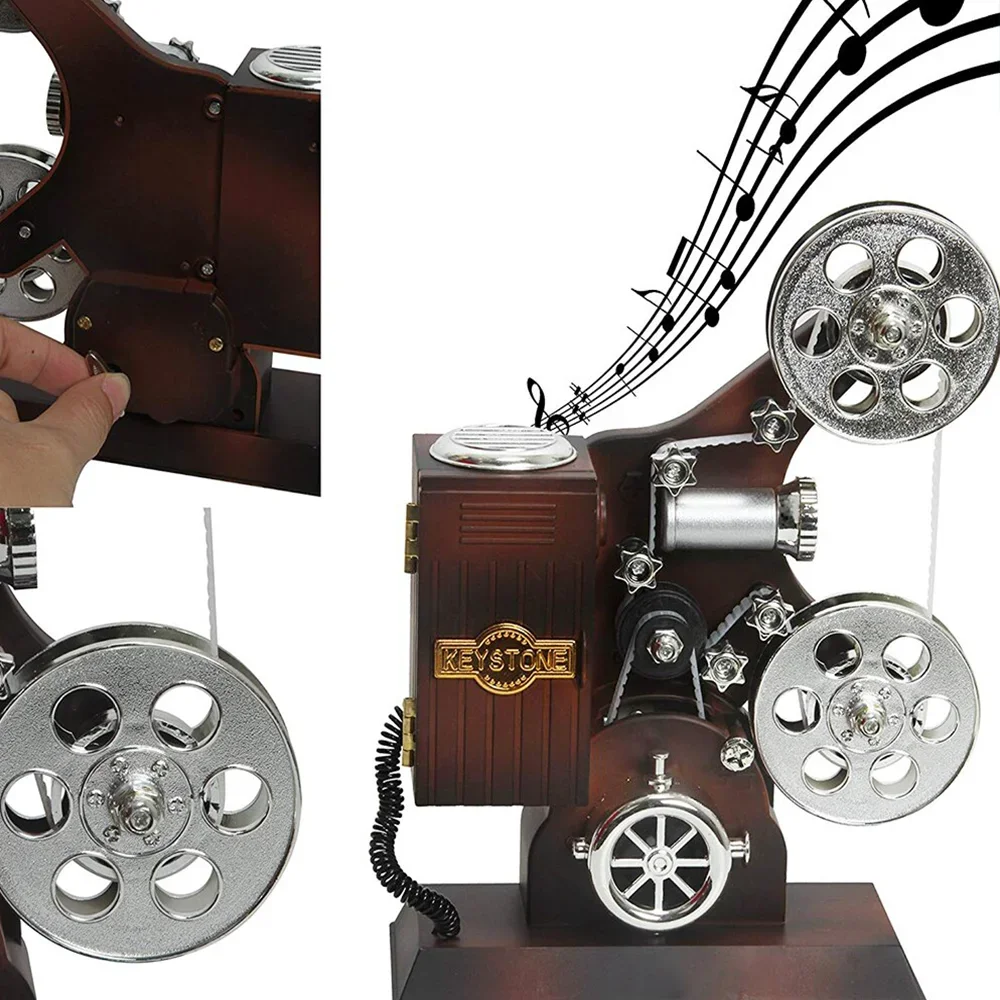 Film Makinesi Tasarımlı Dekoratif Müzik Kutusu Hediyelik