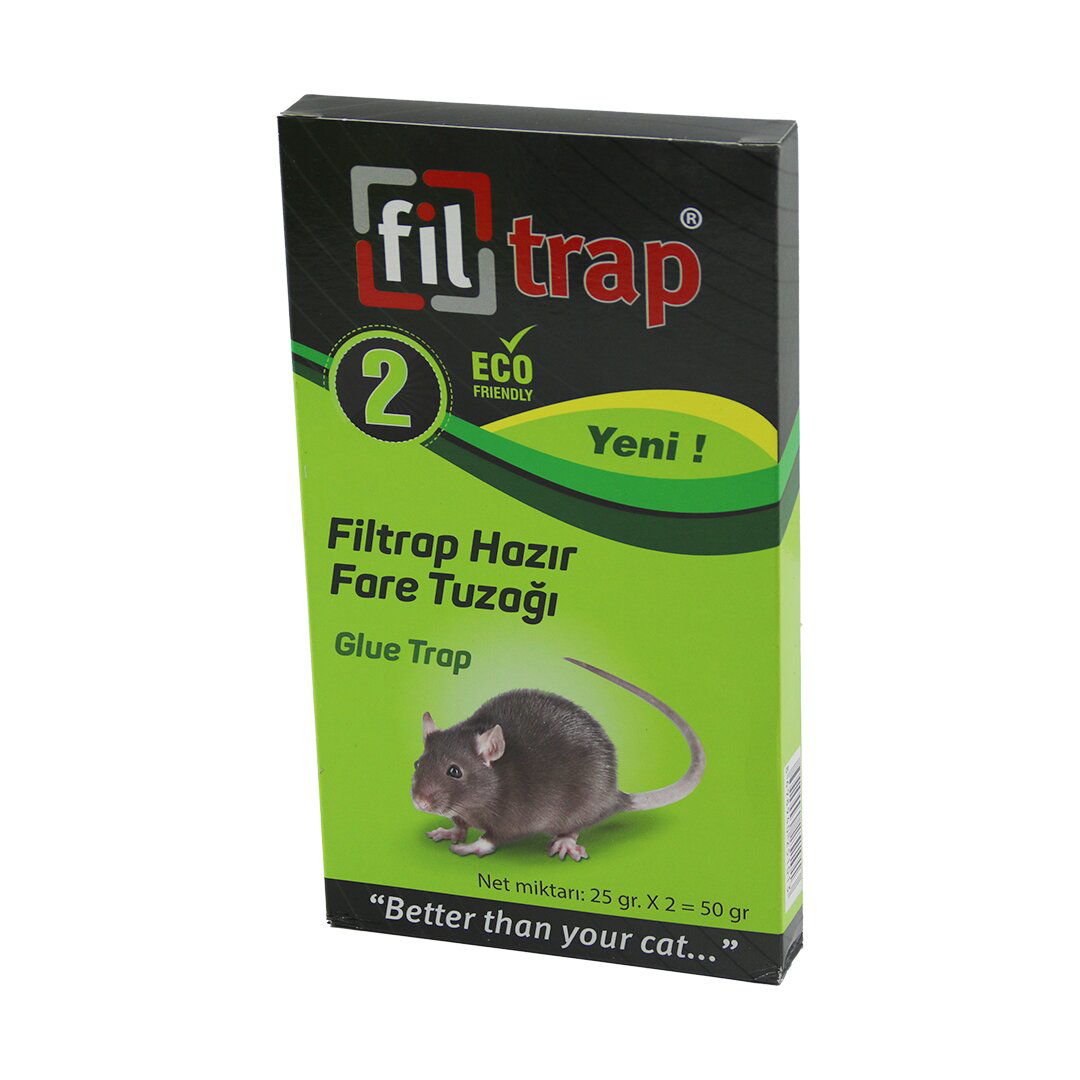 FİLTRAP  2PCS  HAZIR FARE TUZAK  PLASTİK LEVHA=YAPIŞKANLI   11 X1