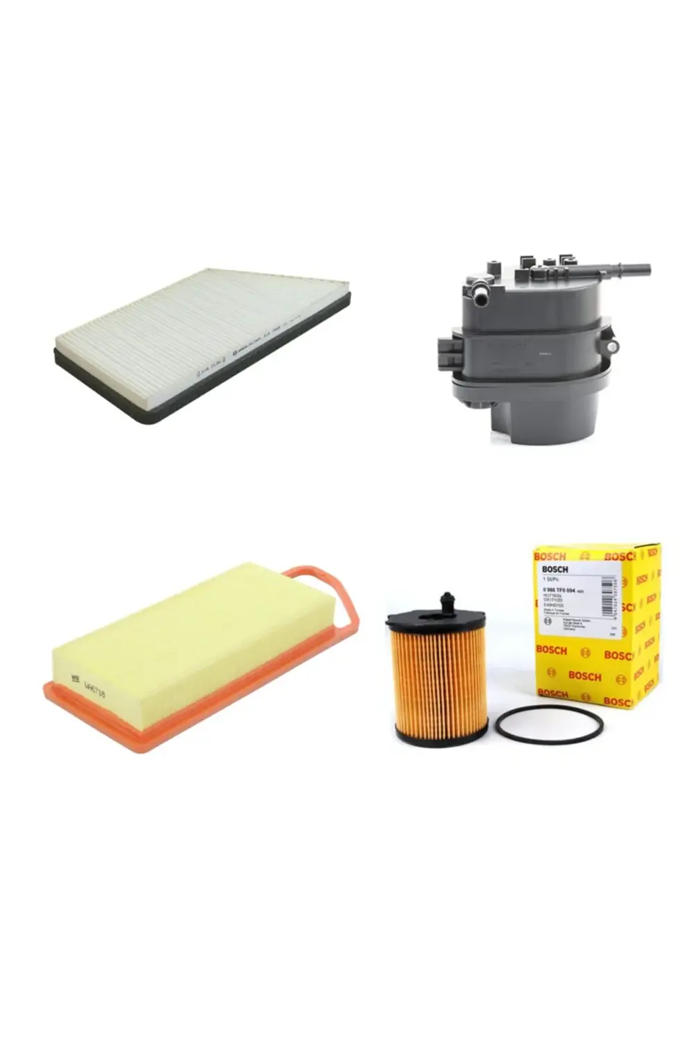 Filtre Bakım Seti Peugeot 206 1.4 Hdi Dizel Hava + Yağ F. + Yakıt