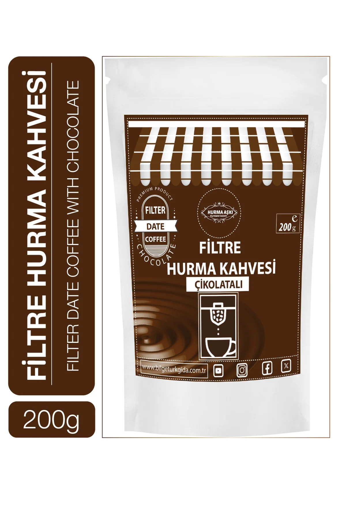 Filtre Hurma Kahvesi Çikolatalı 200 Gr Filtre Hurma Kahvesi Çikolatalı 200 Gr