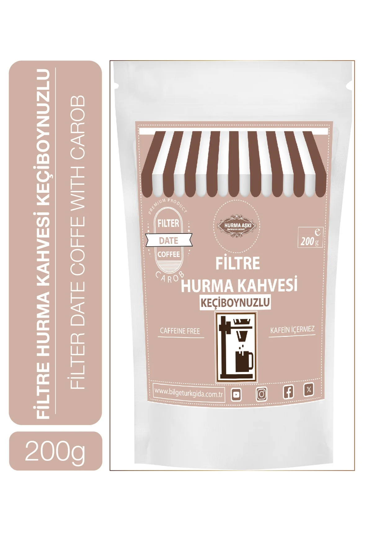 Filtre Hurma Kahvesi Keçiboynuzlu 200Gr Filtre Hurma Kahvesi Keçiboynuzlu 200Gr