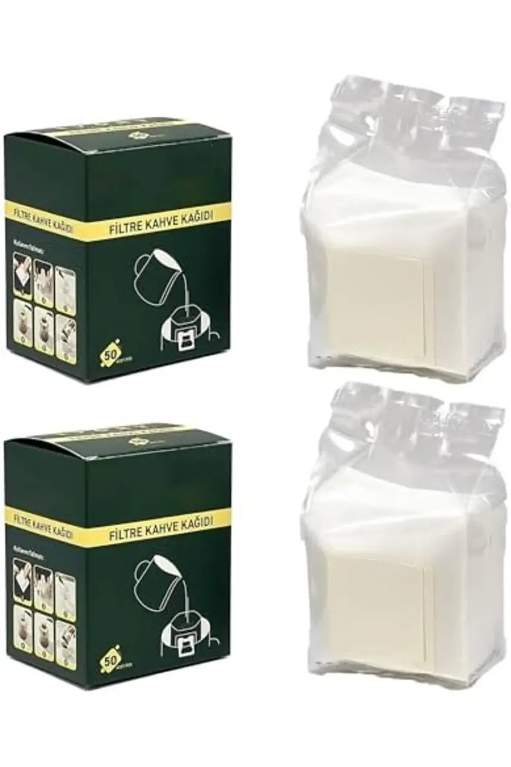 Filtre Kahve Kağıdı, 50 Adet, Beyaz (100) 1178367