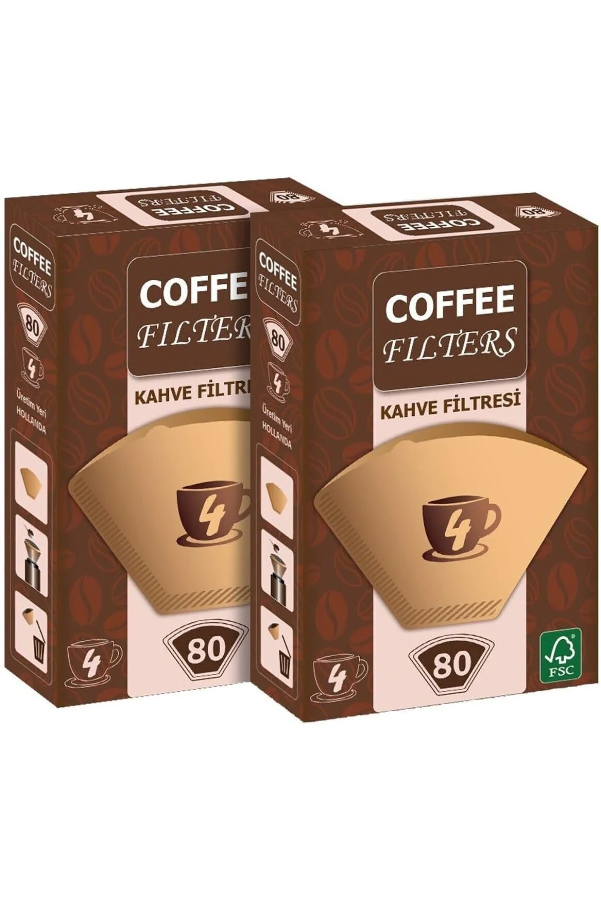 Filtre Kahve Kağıdı 1 X 4 Avantajlı Paket 2 Adet 80'Li