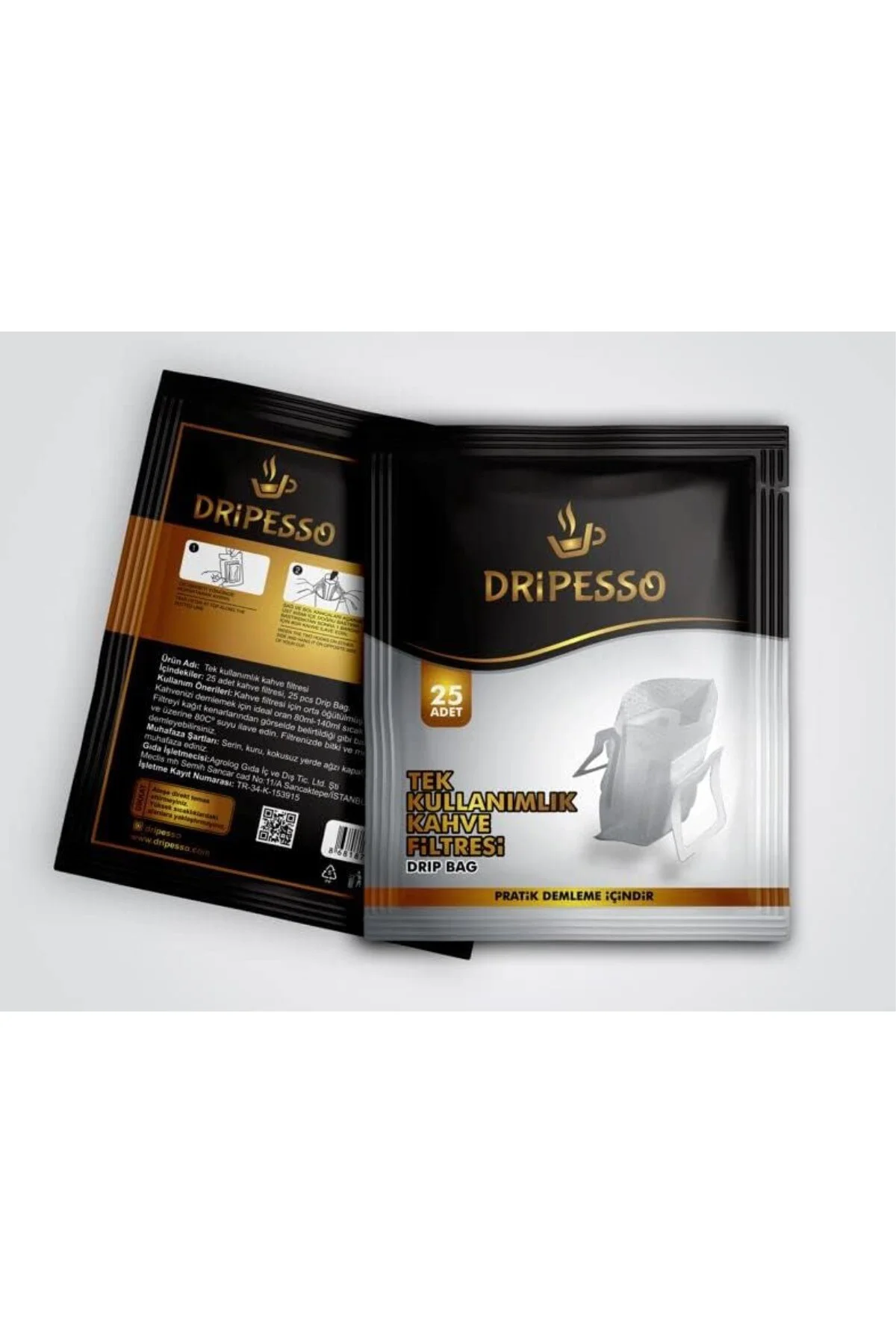 Filtre Kahve Torbası 75 Adet Boş Pratik Filtre (3x25)