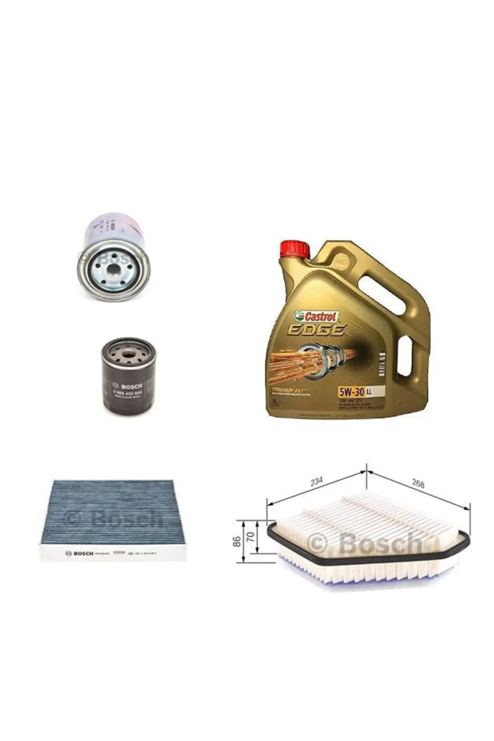 Filtre Seti Toyota Corolla 2007-2009 D4d Dizel 4'lü Set + Castrol