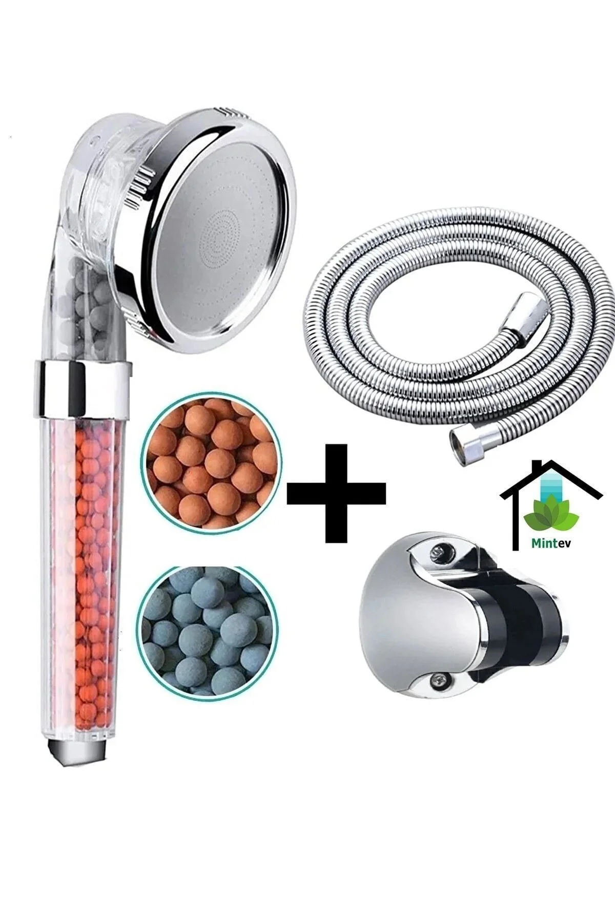 Filtreli Arıtmalı Boncuklu Set Su Tasarruflu Eco Duş Başlığı Krom Hortum Ve Mafsal Filtreli Arıtmalı Boncuklu Set Su Tasarruflu Eco Duş Başlığı Krom Hortum Ve Mafsal