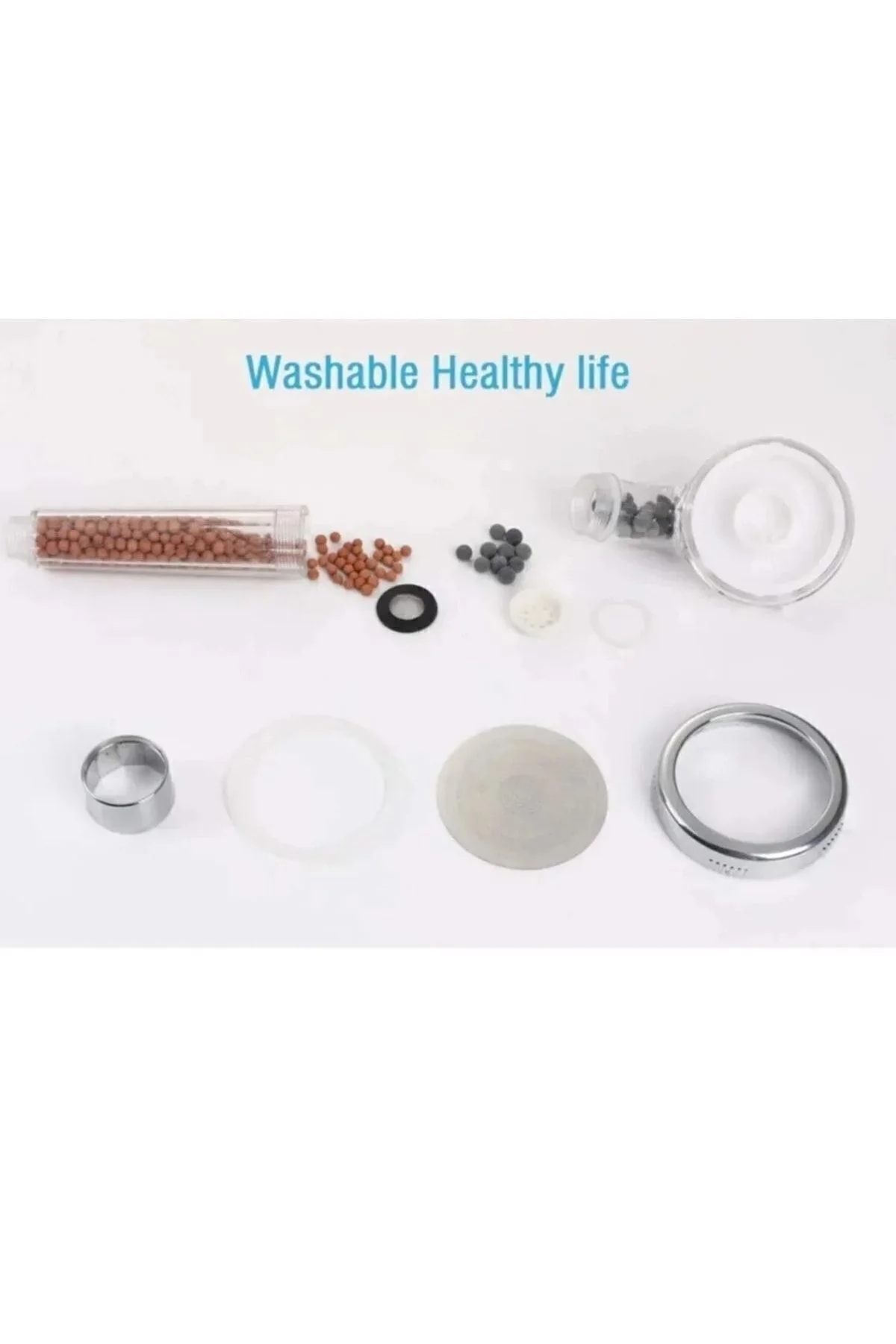 Filtreli Arıtmalı Boncuklu Set Su Tasarruflu Eco Duş Başlığı Krom Hortum Ve Mafsal Filtreli Arıtmalı Boncuklu Set Su Tasarruflu Eco Duş Başlığı Krom Hortum Ve Mafsal