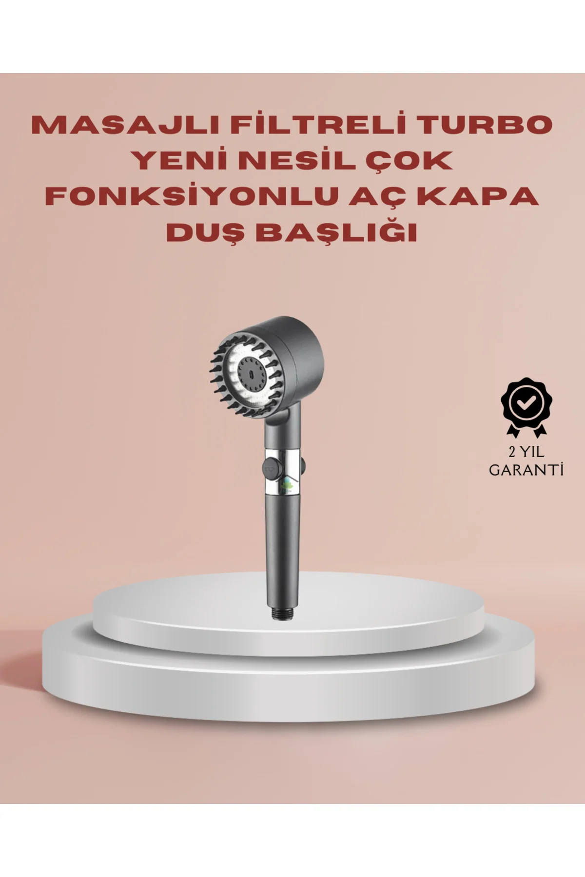 Filtreli Masaj Özellikli Duş Başlığı Aç Kapa Tuşlu