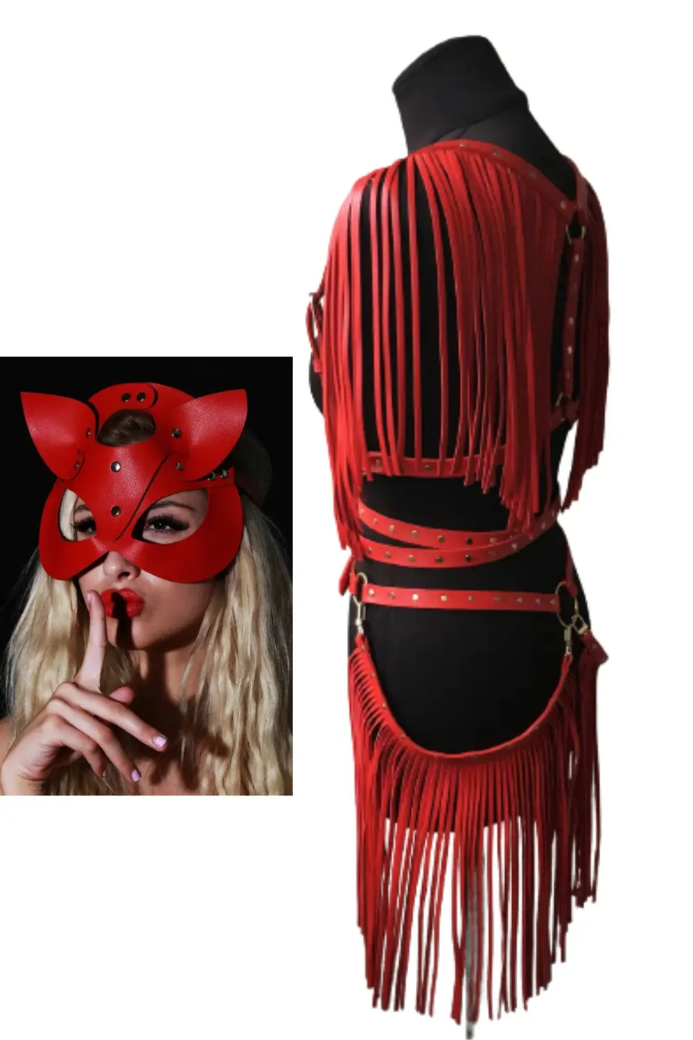 FİLY İÇ GİYİM SUNİ DERİ FANTEZİ TAKIM 2048