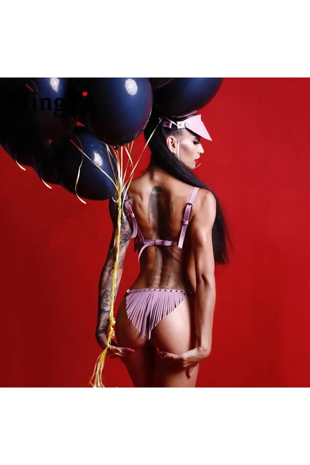 FİLY İÇ GİYİM SUNİ DERİ FANTEZİ TAKIM 2144