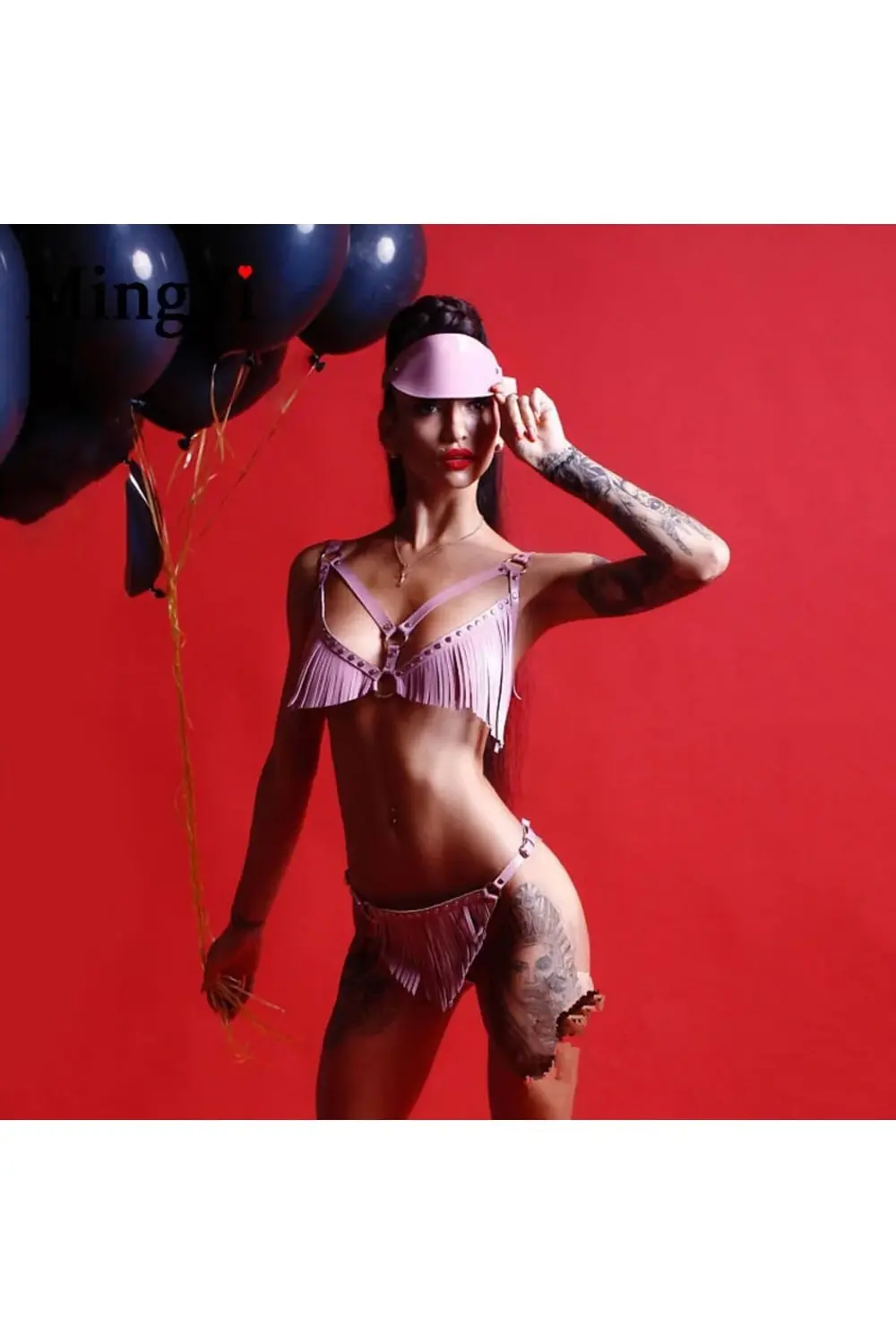 FİLY İÇ GİYİM SUNİ DERİ FANTEZİ TAKIM 2144