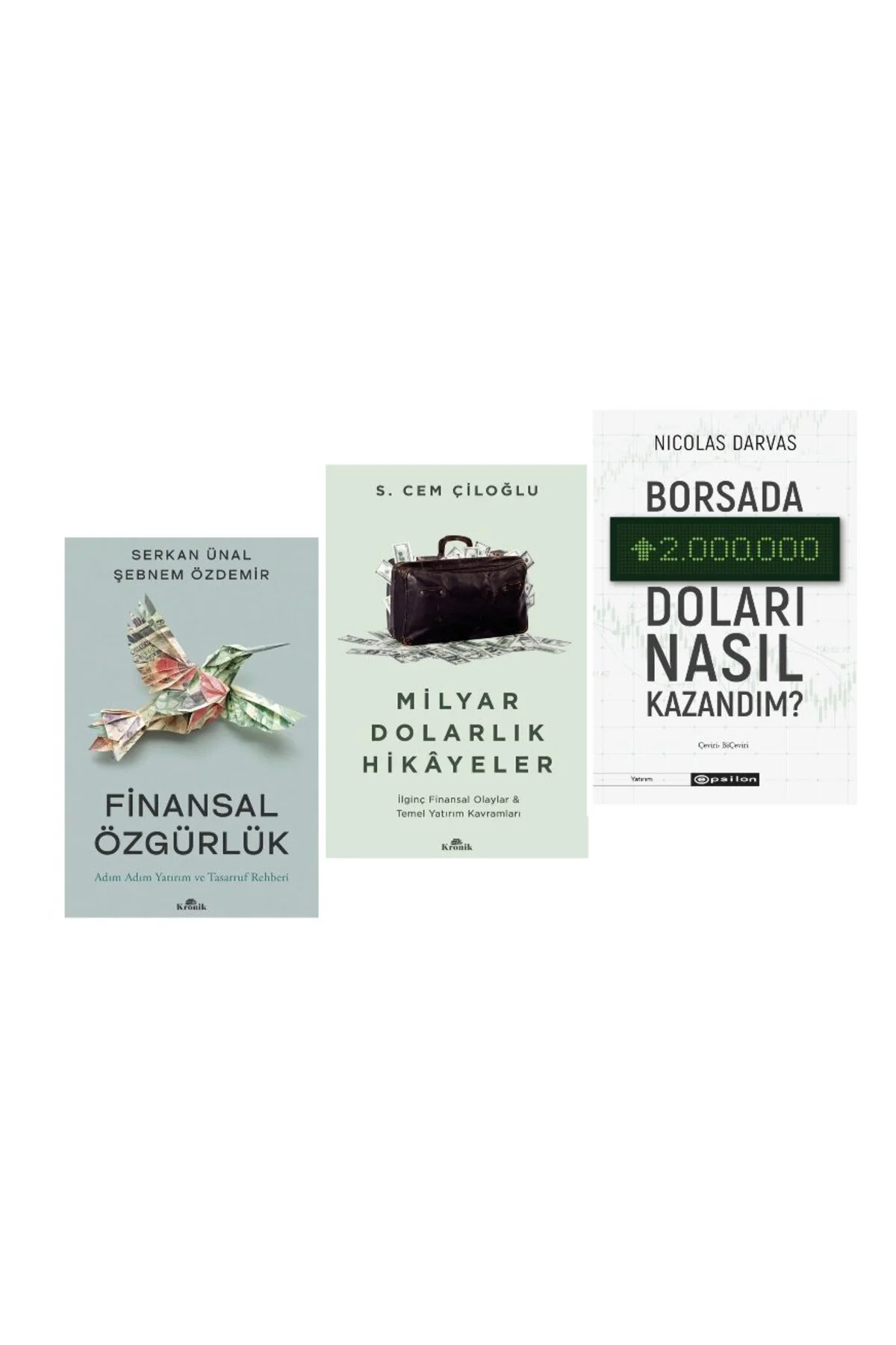 FINANSAL OZGURLUK+MILYAR DOLARLIK HIKAYELER+BORSADA 2 MILYON DOLARI NASIL KAZANDIM=3SET KITAP Fiyatı, Yorumları ve Özellikleri