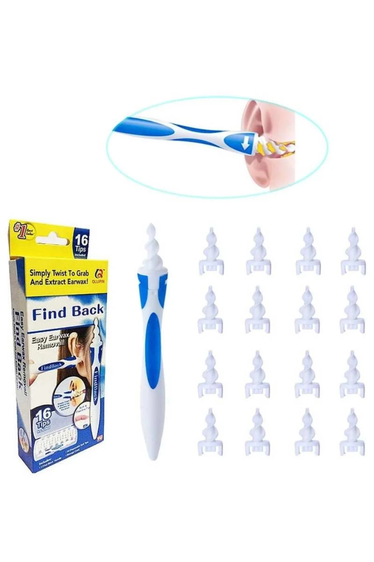 Find Back Pratik Kulak Temizleme Aparatı Silikon Kit Ear Claning Find Back Pratik Kulak Temizleme Aparatı Silikon Kit Ear Claning